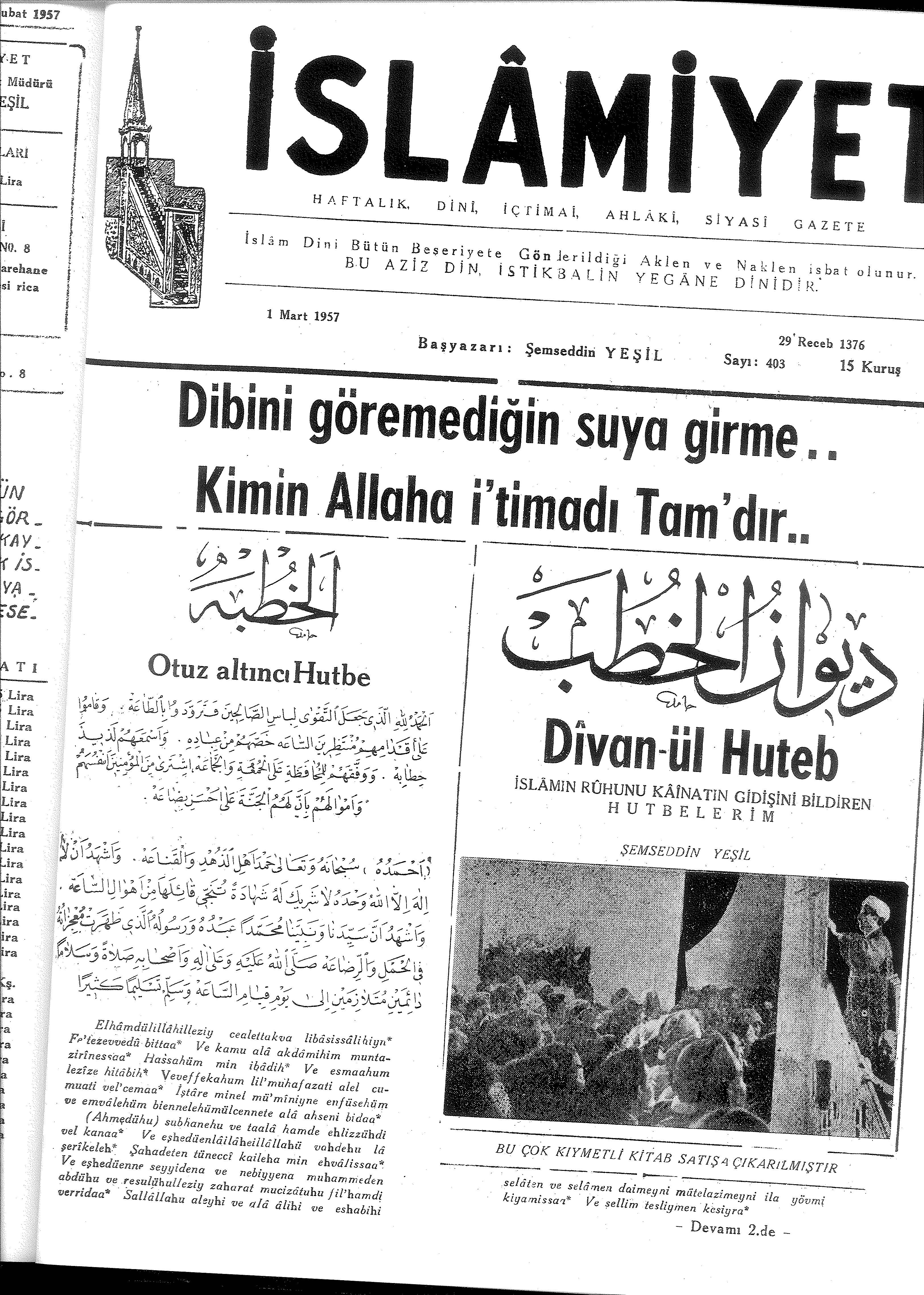 8. Cilt 403. Sayı Kapağı