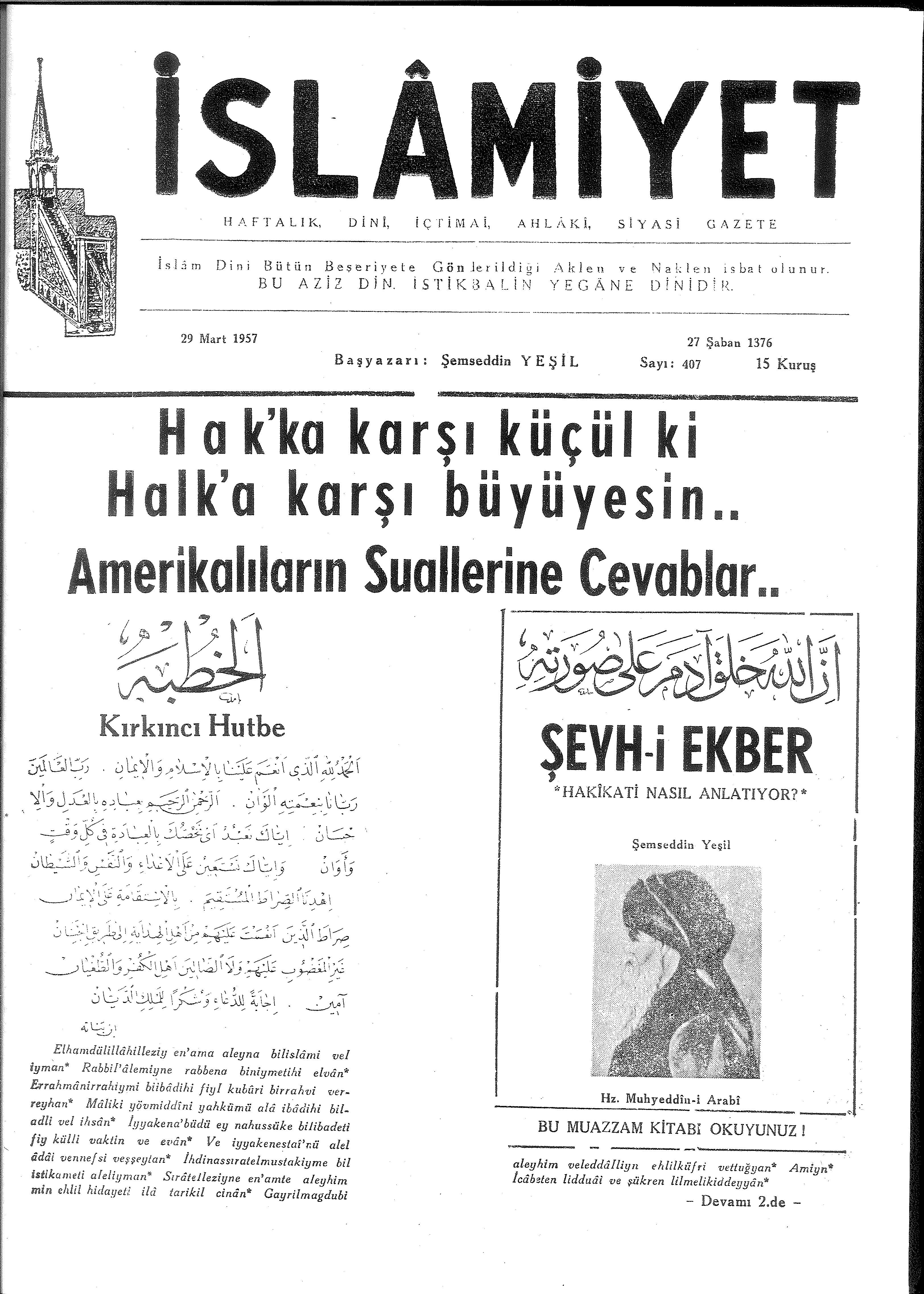 8. Cilt 407. Sayı Kapağı
