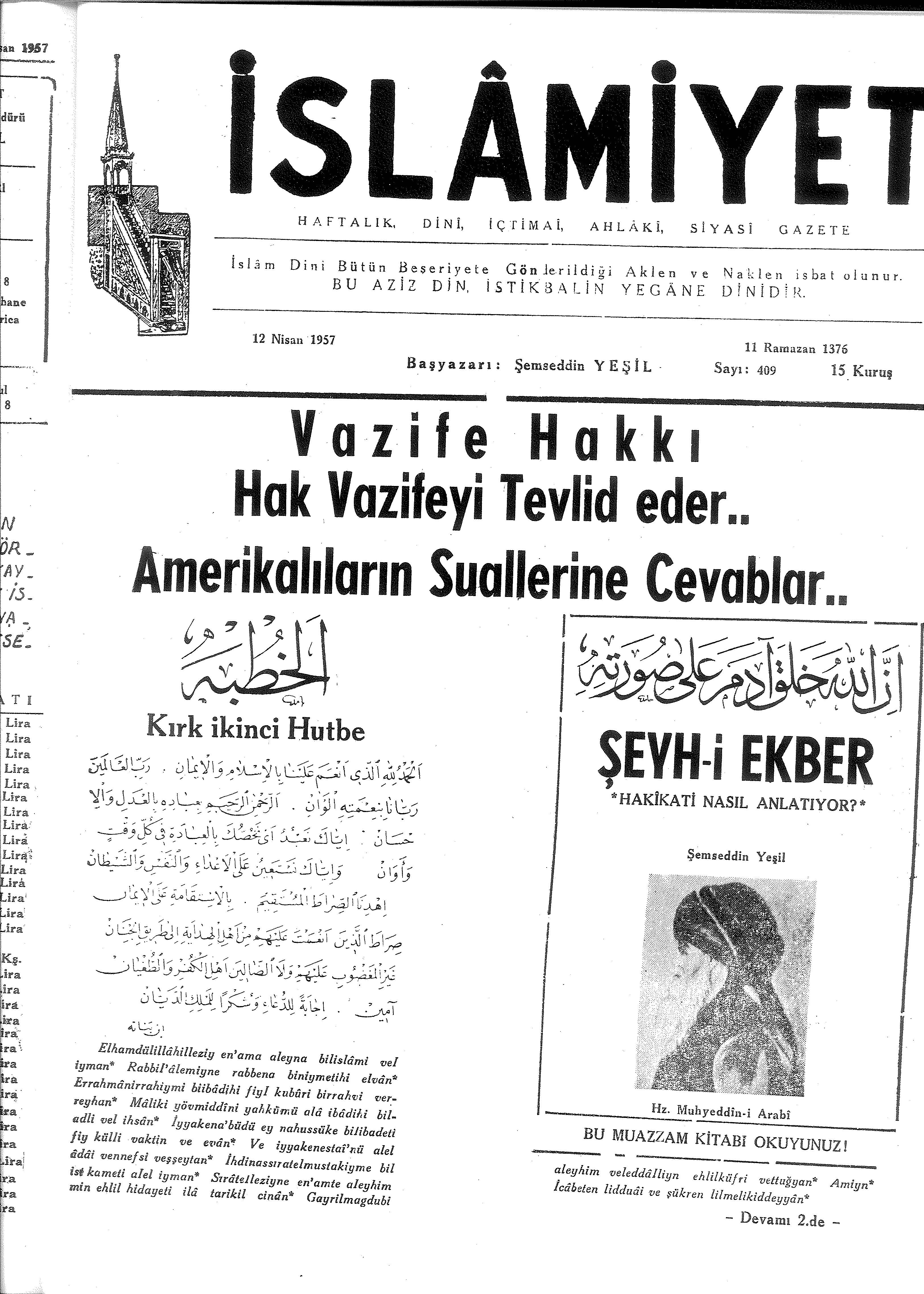 8. Cilt 409. Sayı Kapağı