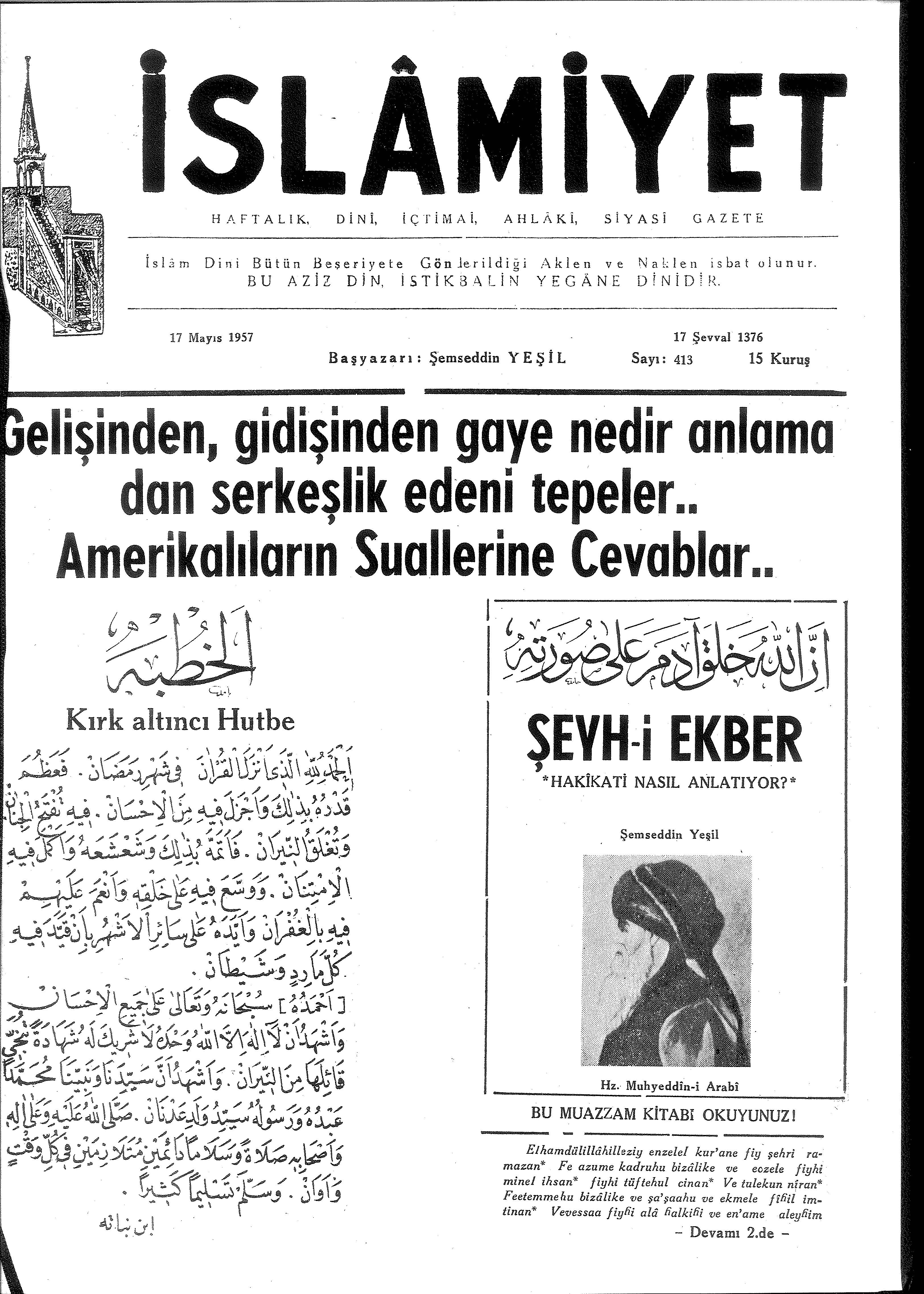 8. Cilt 413. Sayı Kapağı