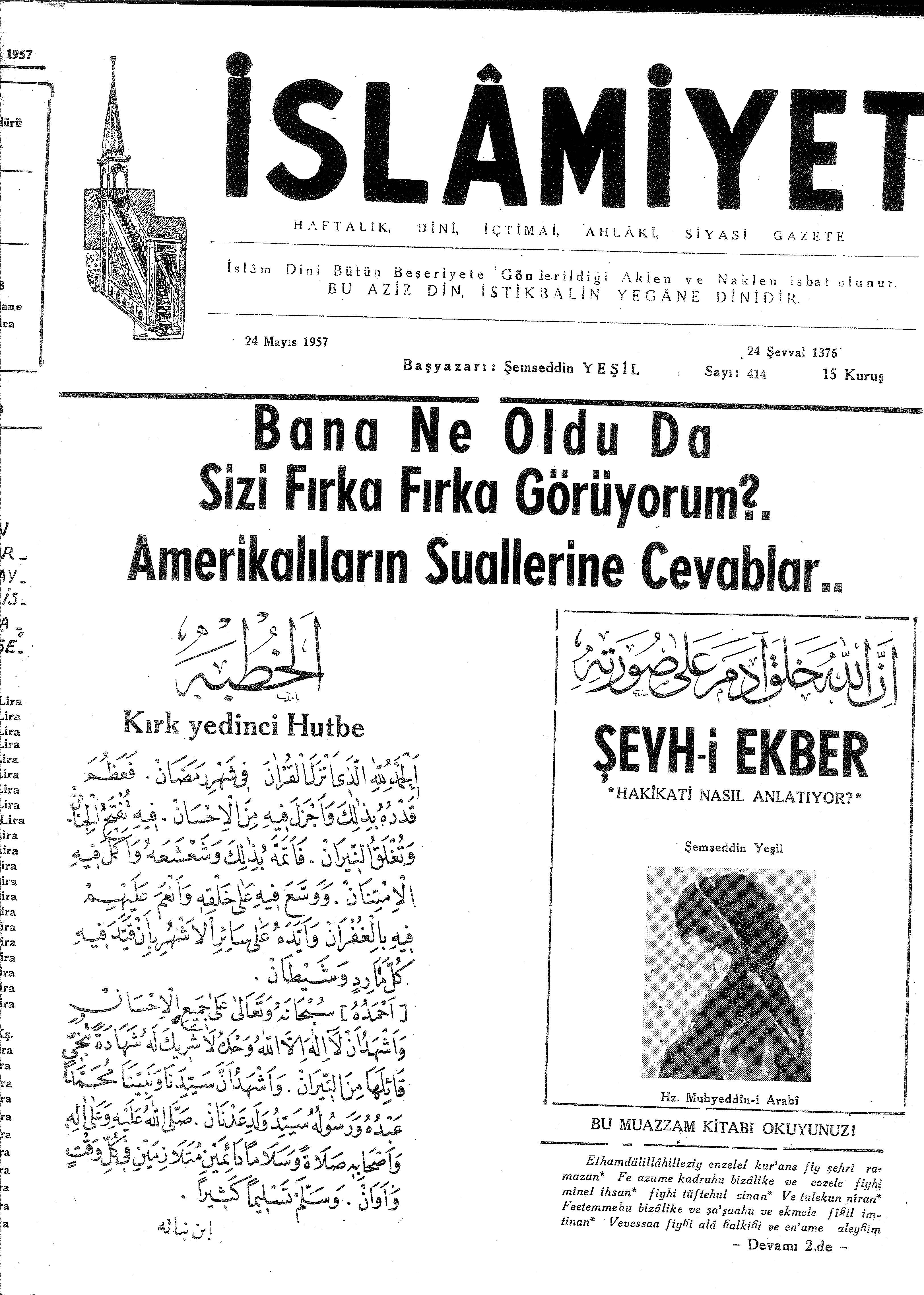 8. Cilt 414. Sayı Kapağı