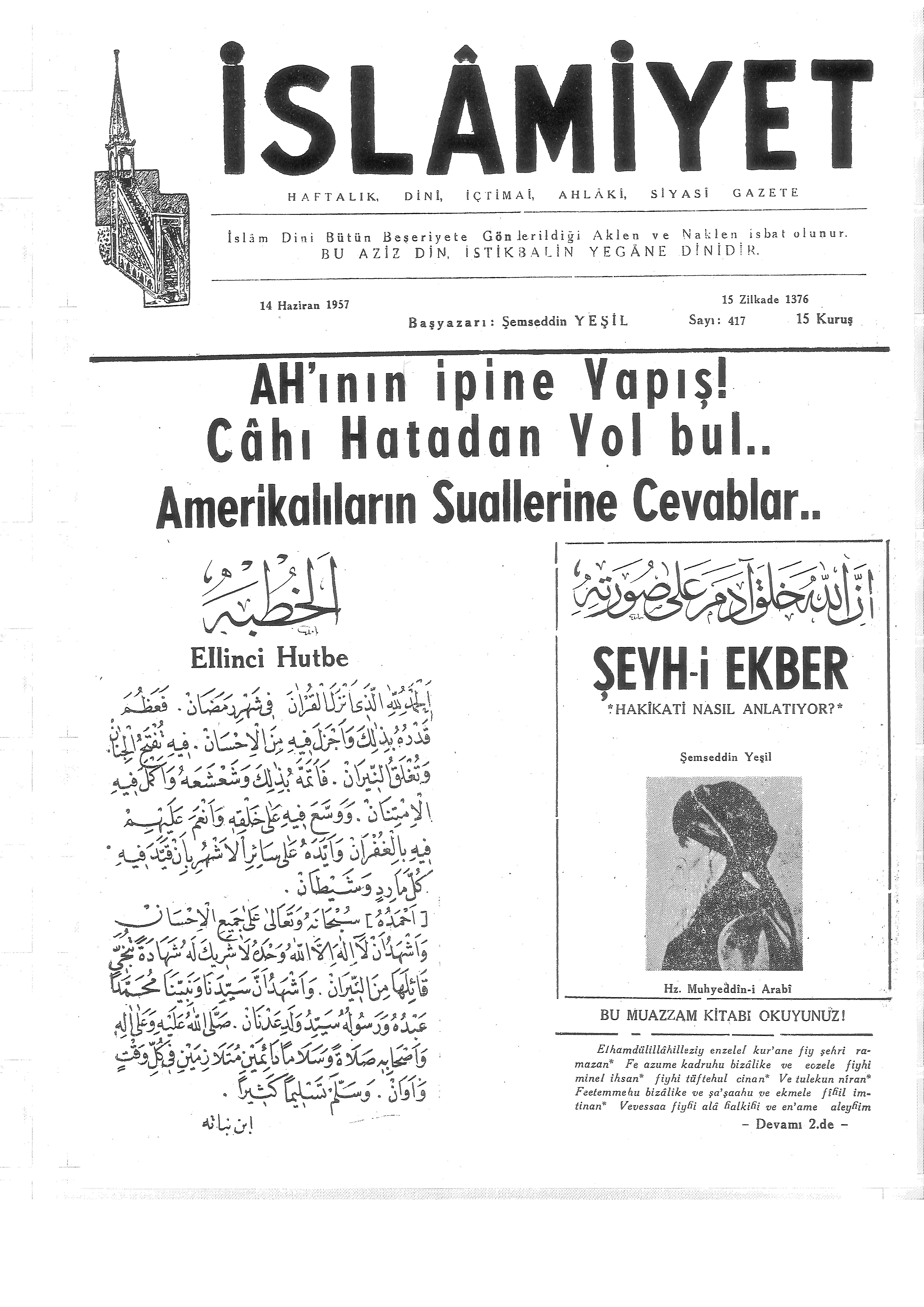 9. Cilt 417. Sayı Kapağı