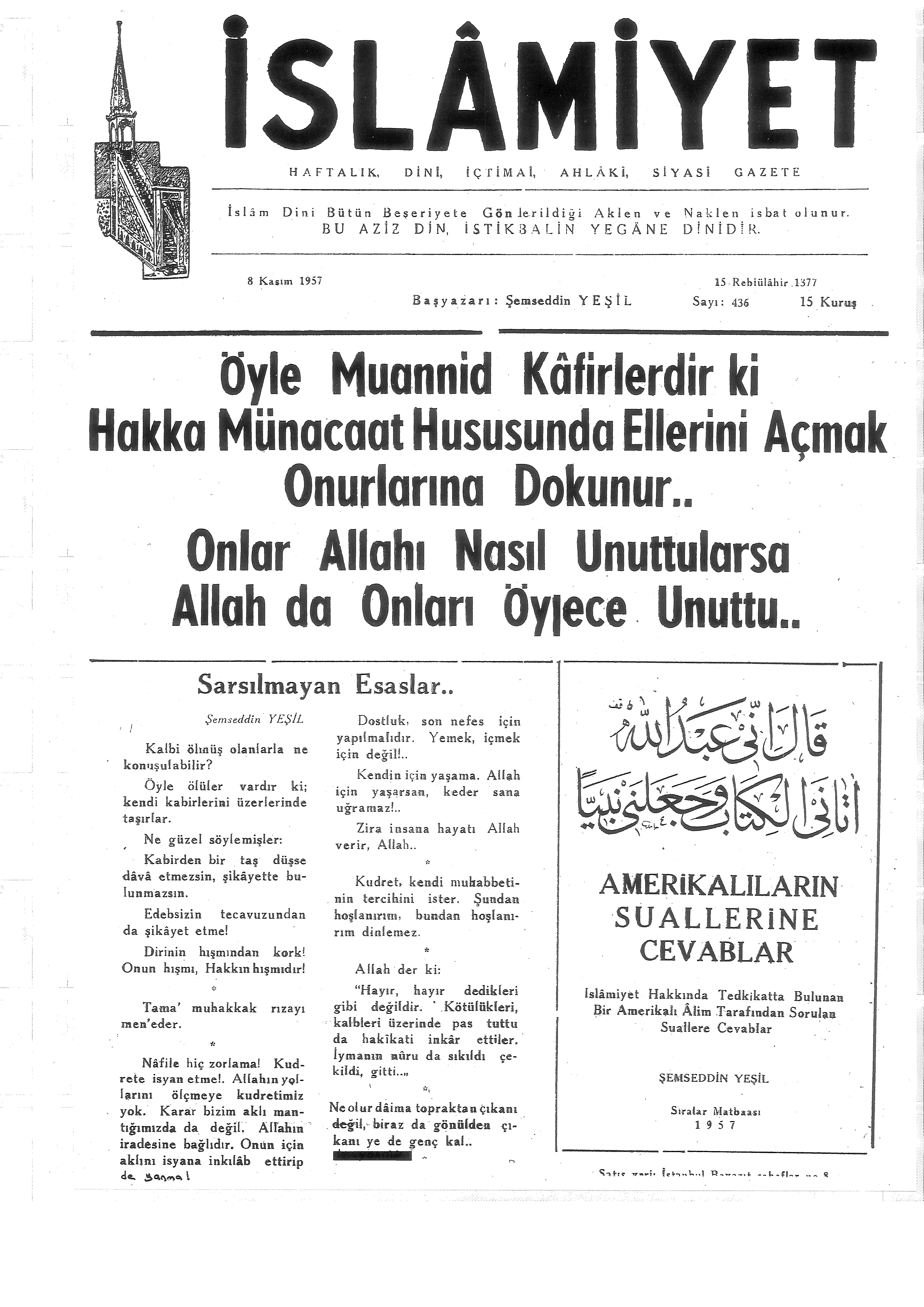 9. Cilt 436. Sayı Kapağı