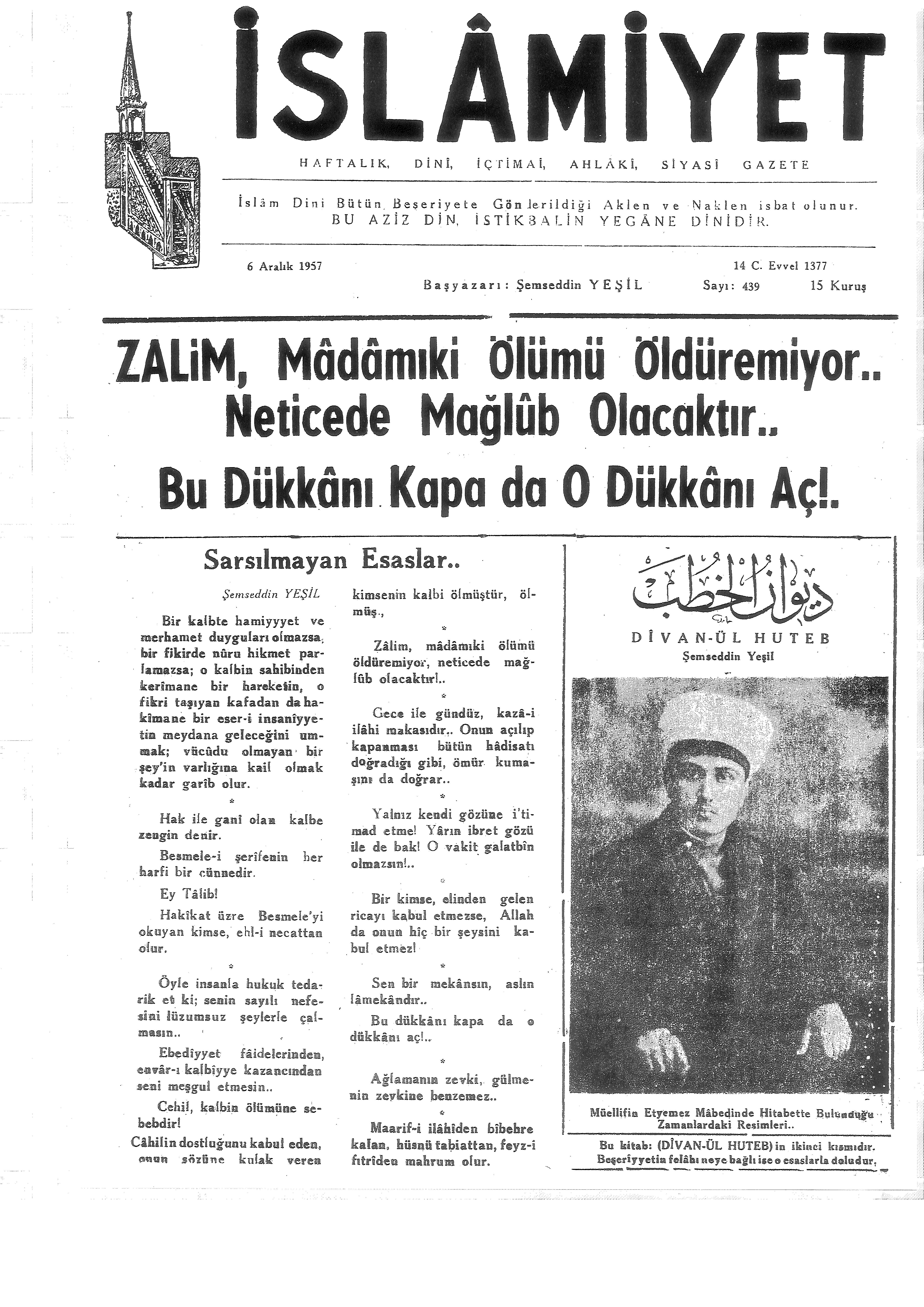 9. Cilt 439. Sayı Kapağı