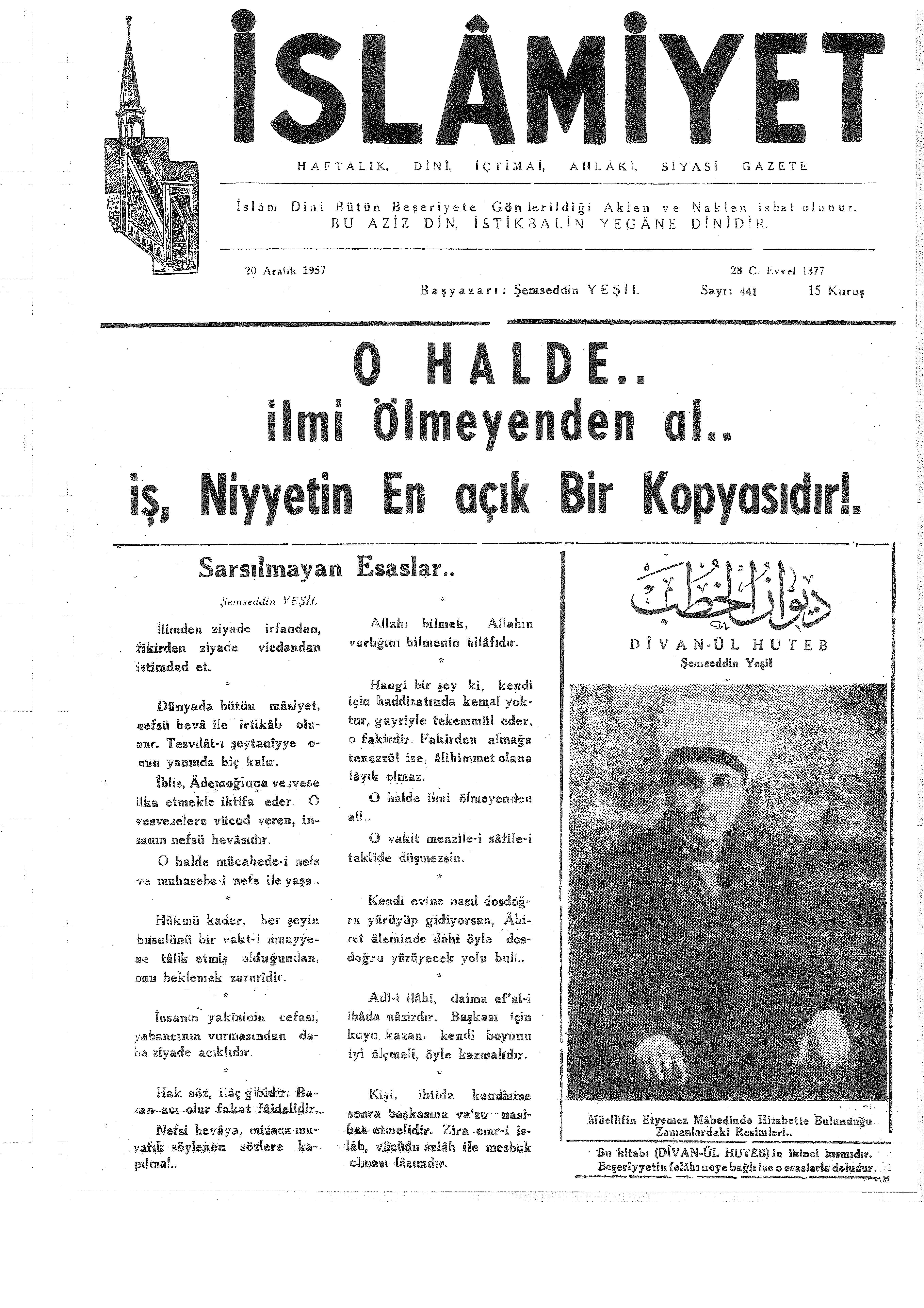 9. Cilt 441. Sayı Kapağı
