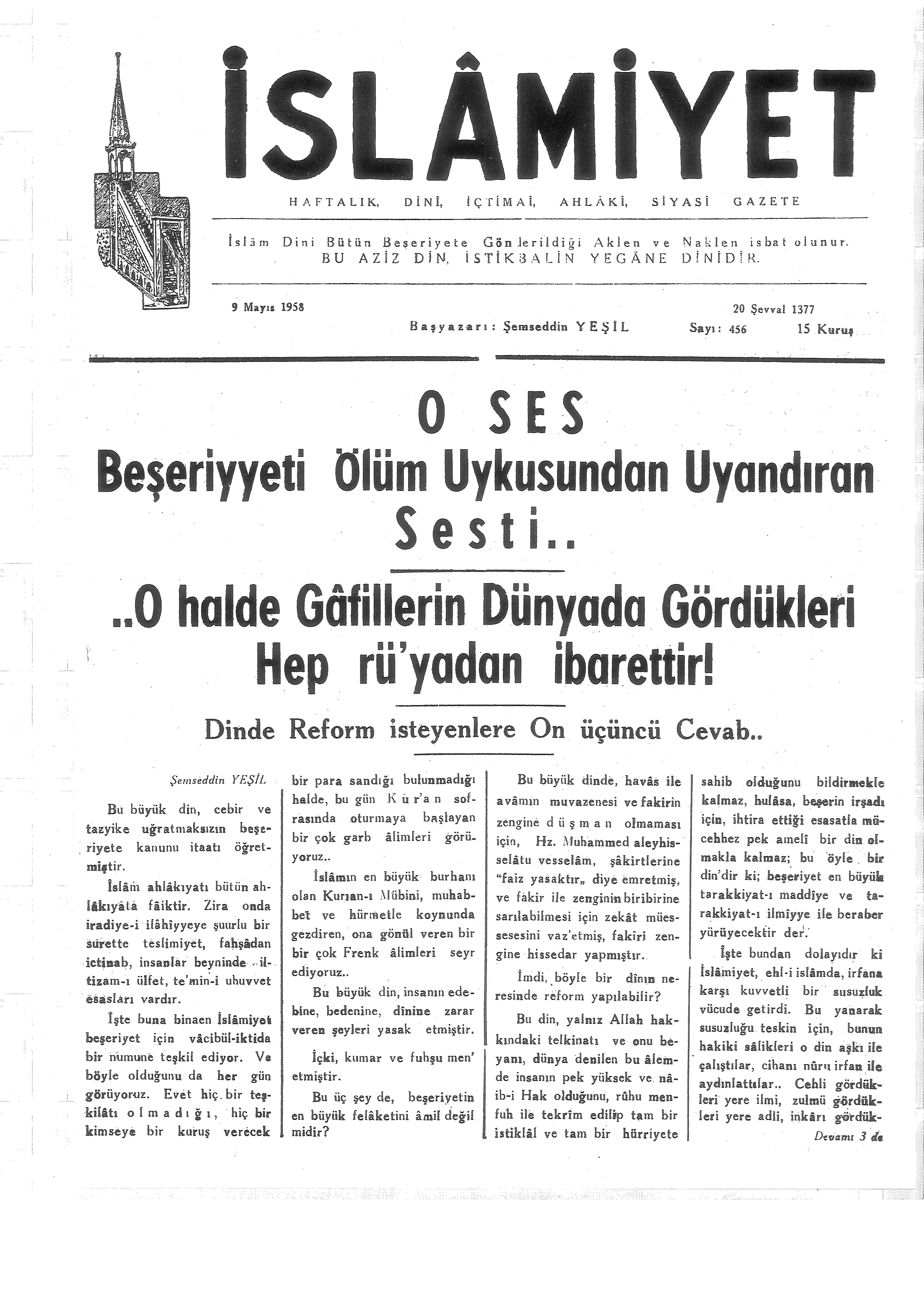 9. Cilt 456. Sayı Kapağı