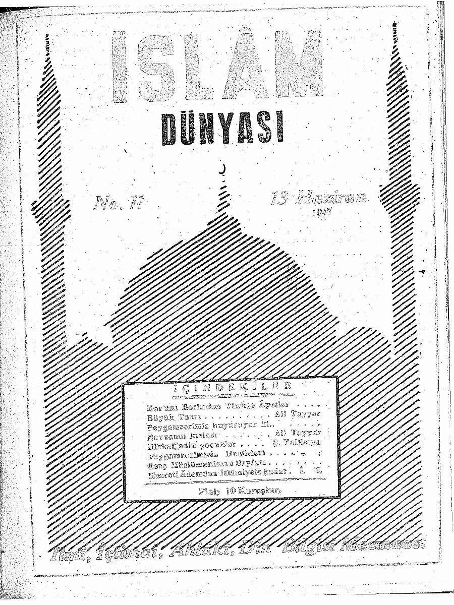 1. Cilt 11. Sayı Kapağı