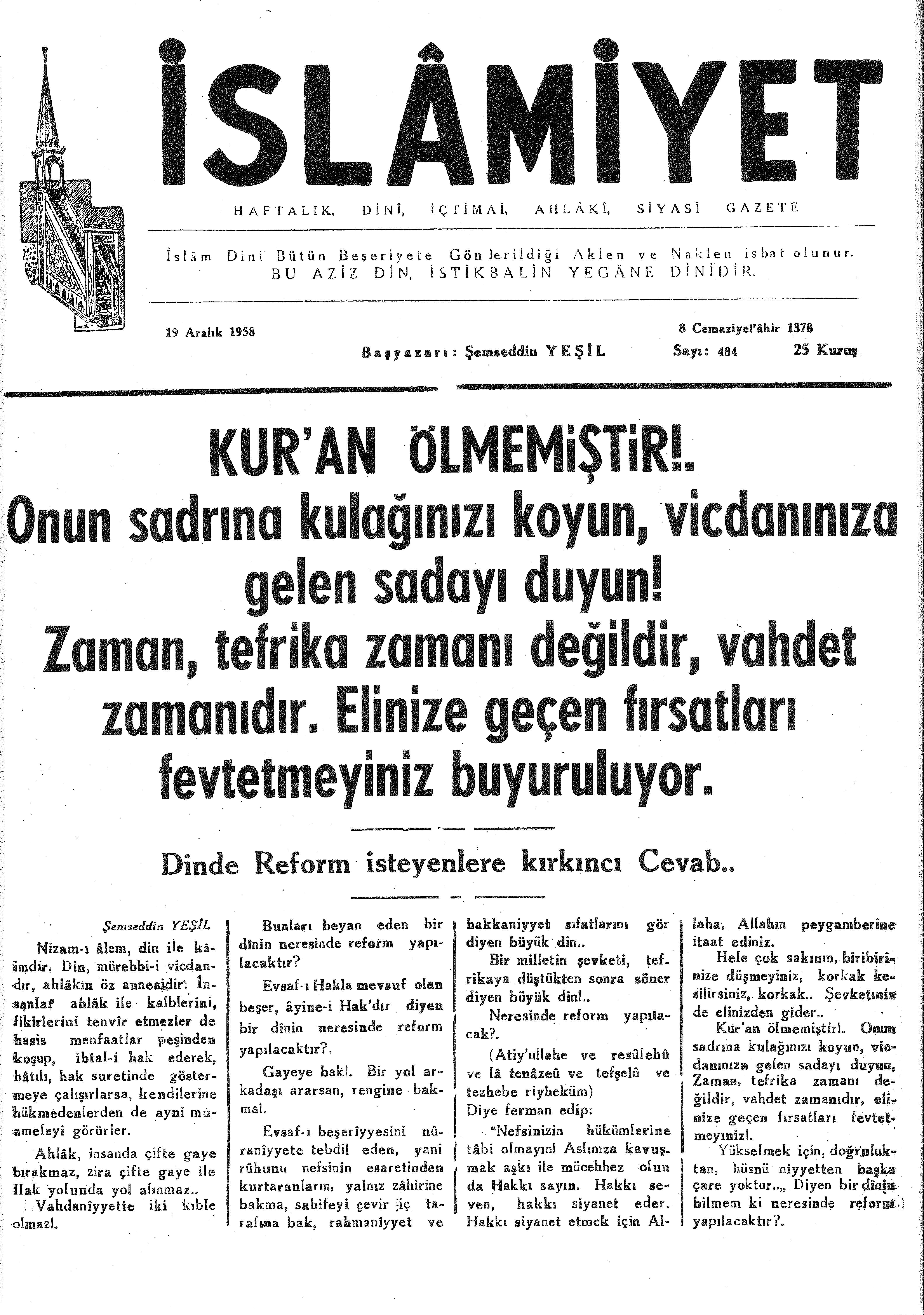 10. Cilt 484. Sayı Kapağı