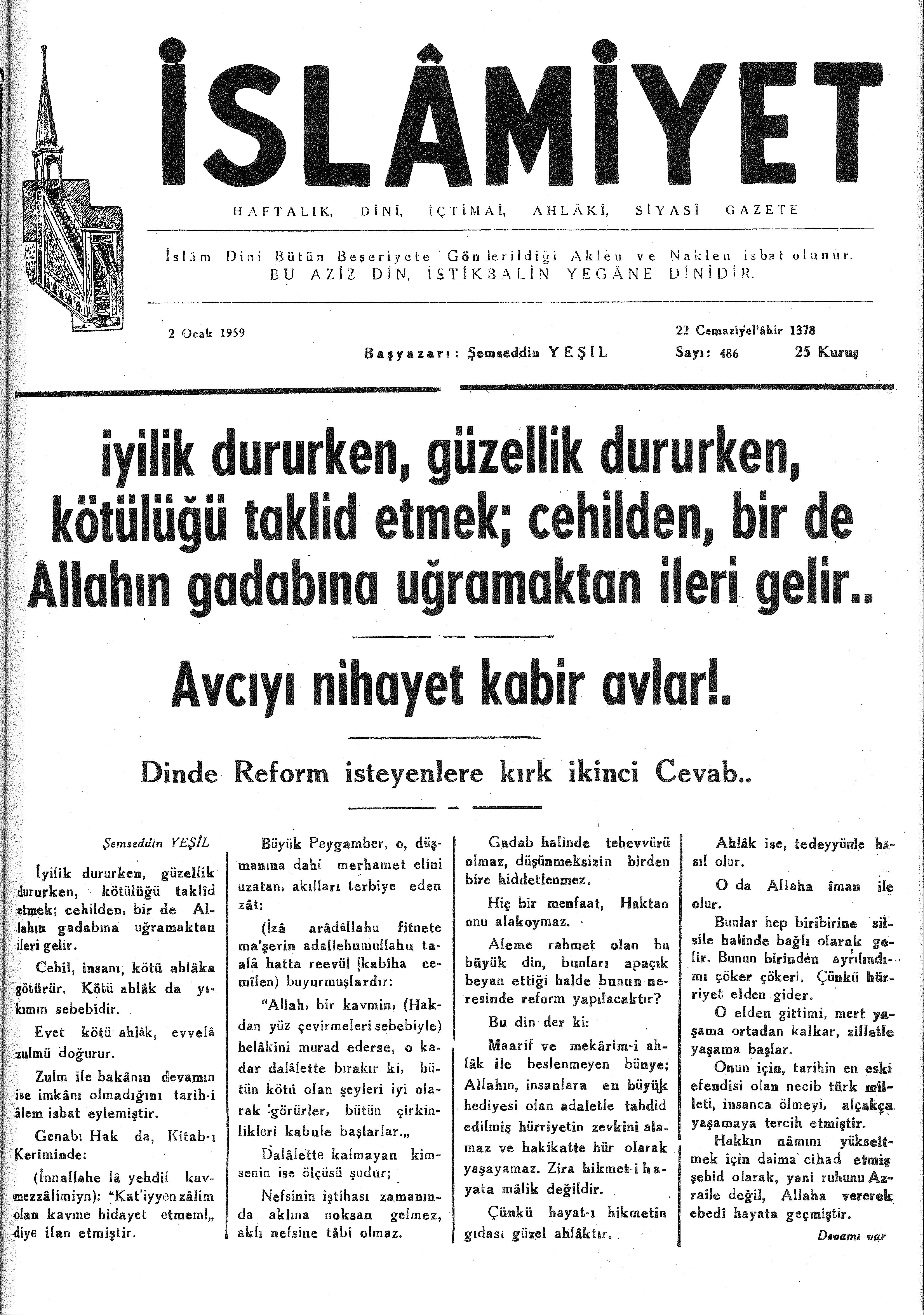 10. Cilt 486. Sayı Kapağı