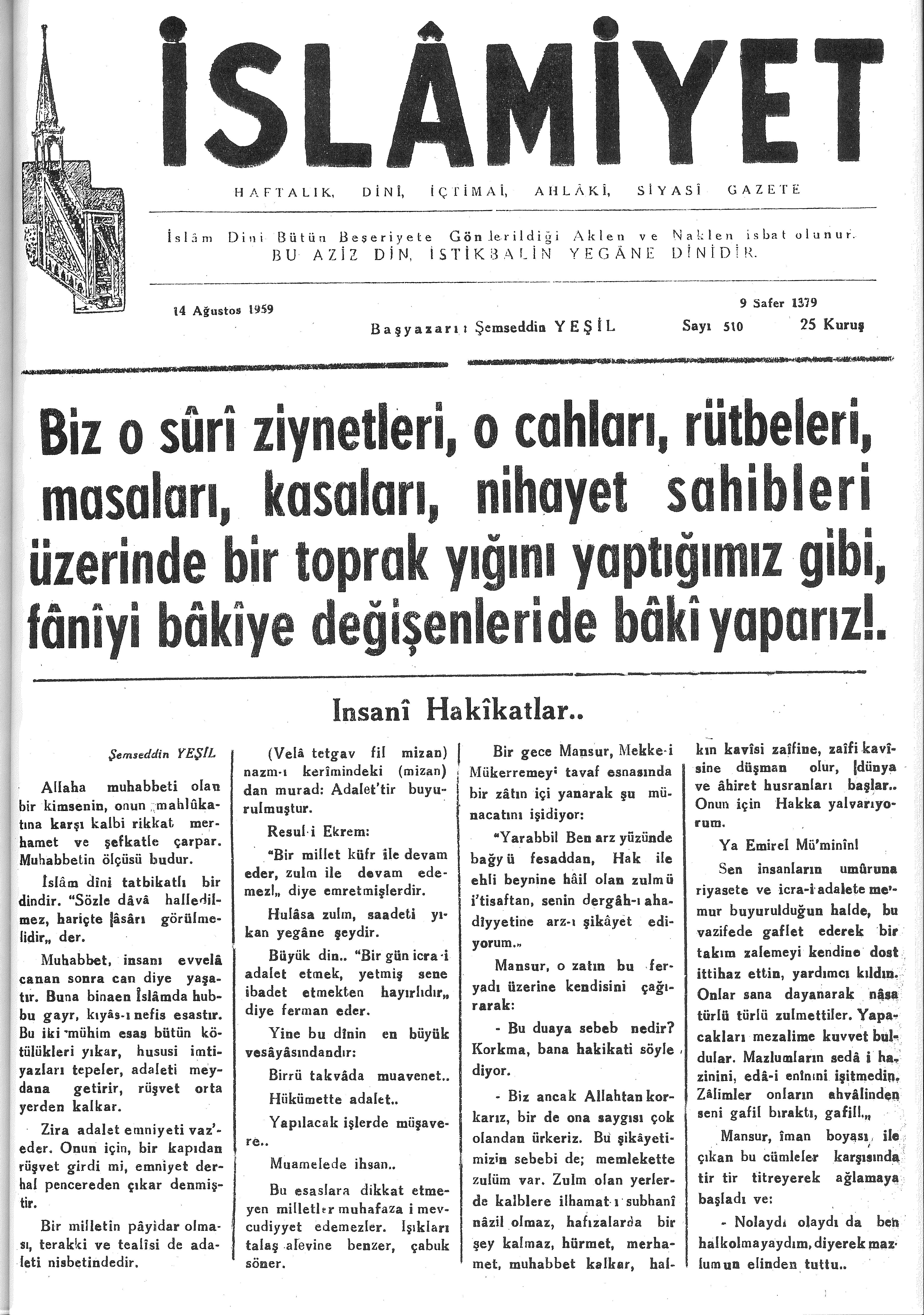 10. Cilt 510. Sayı Kapağı