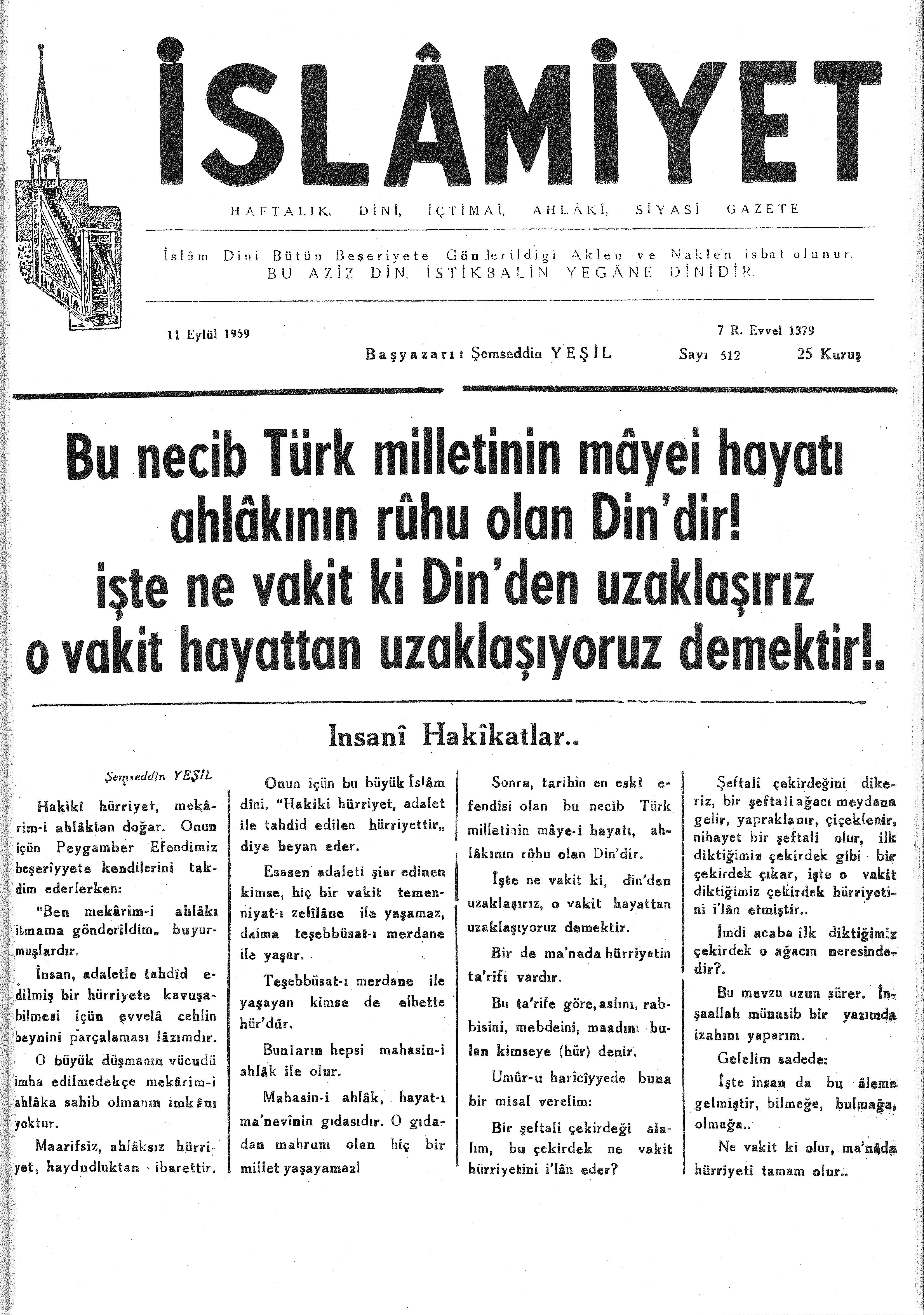 10. Cilt 512. Sayı Kapağı