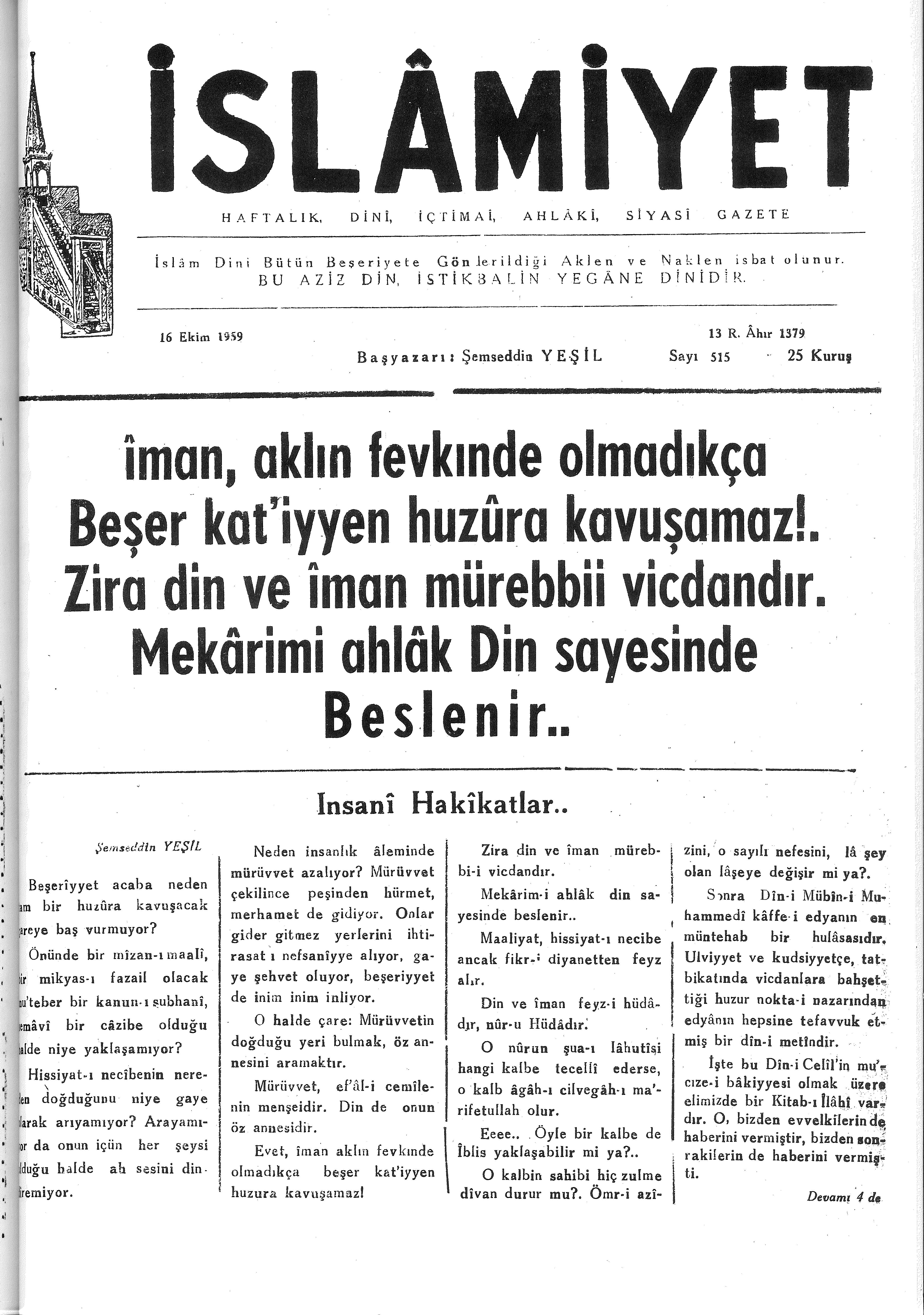 10. Cilt 515. Sayı Kapağı