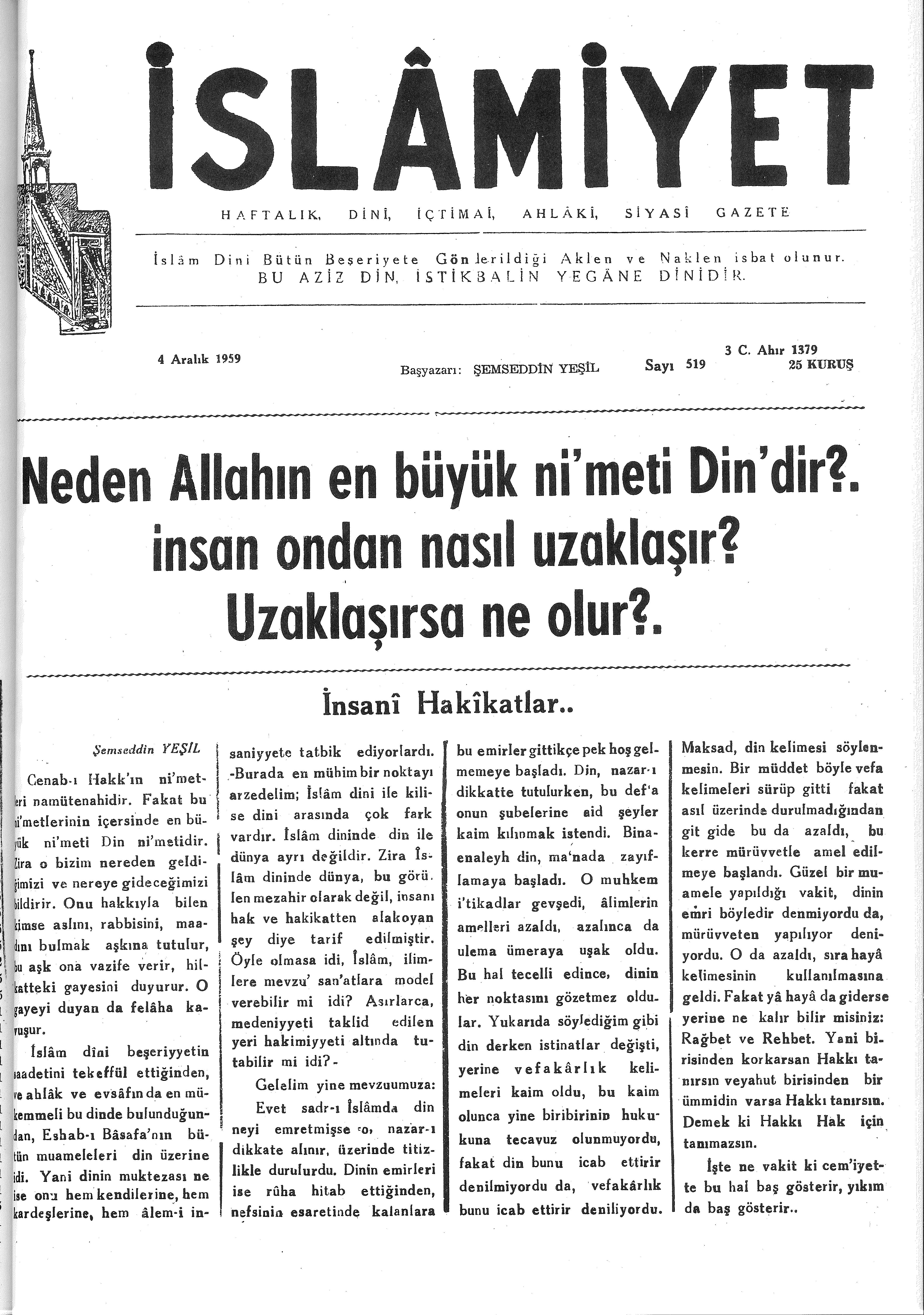 10. Cilt 519. Sayı Kapağı