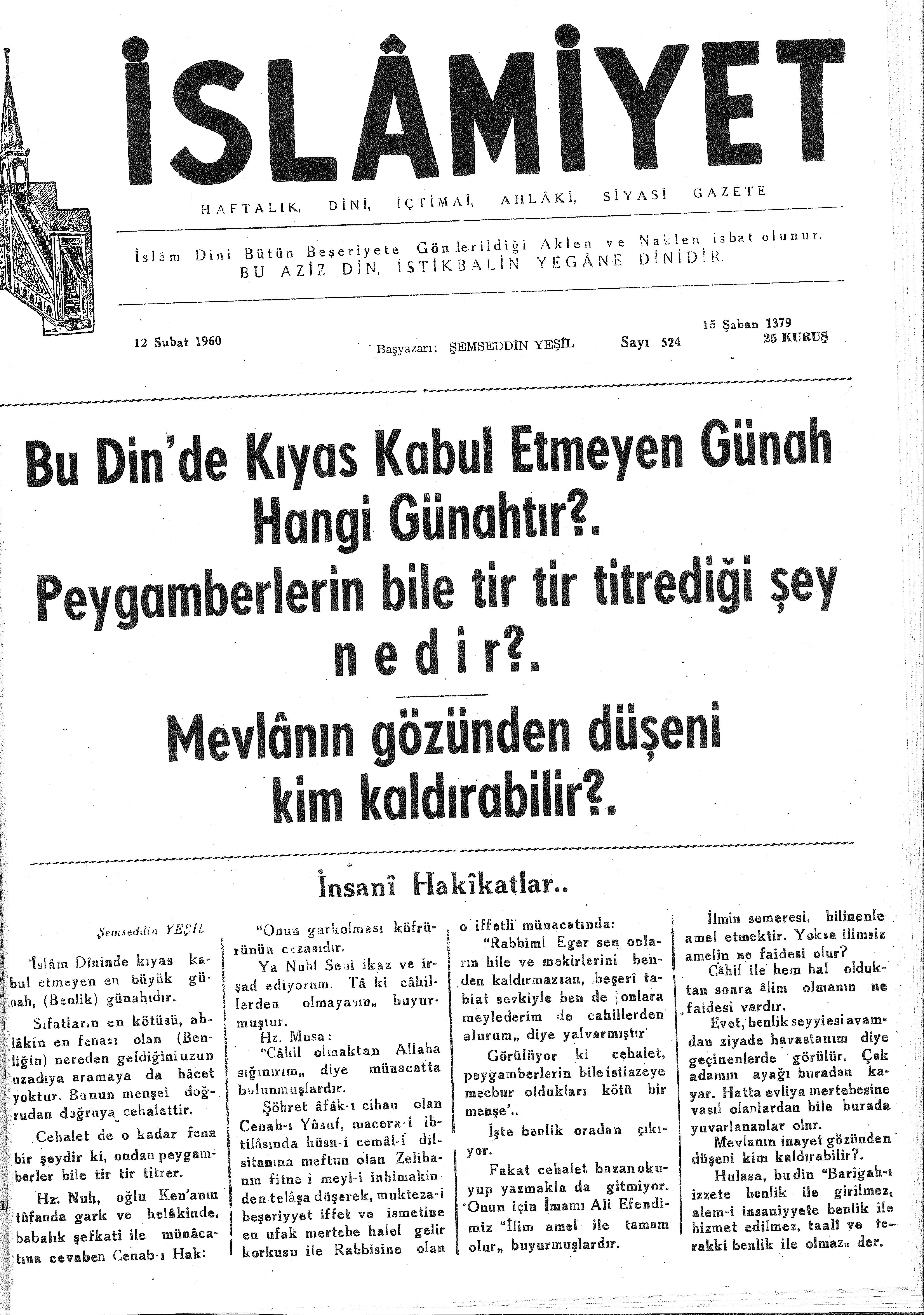 10. Cilt 524. Sayı Kapağı