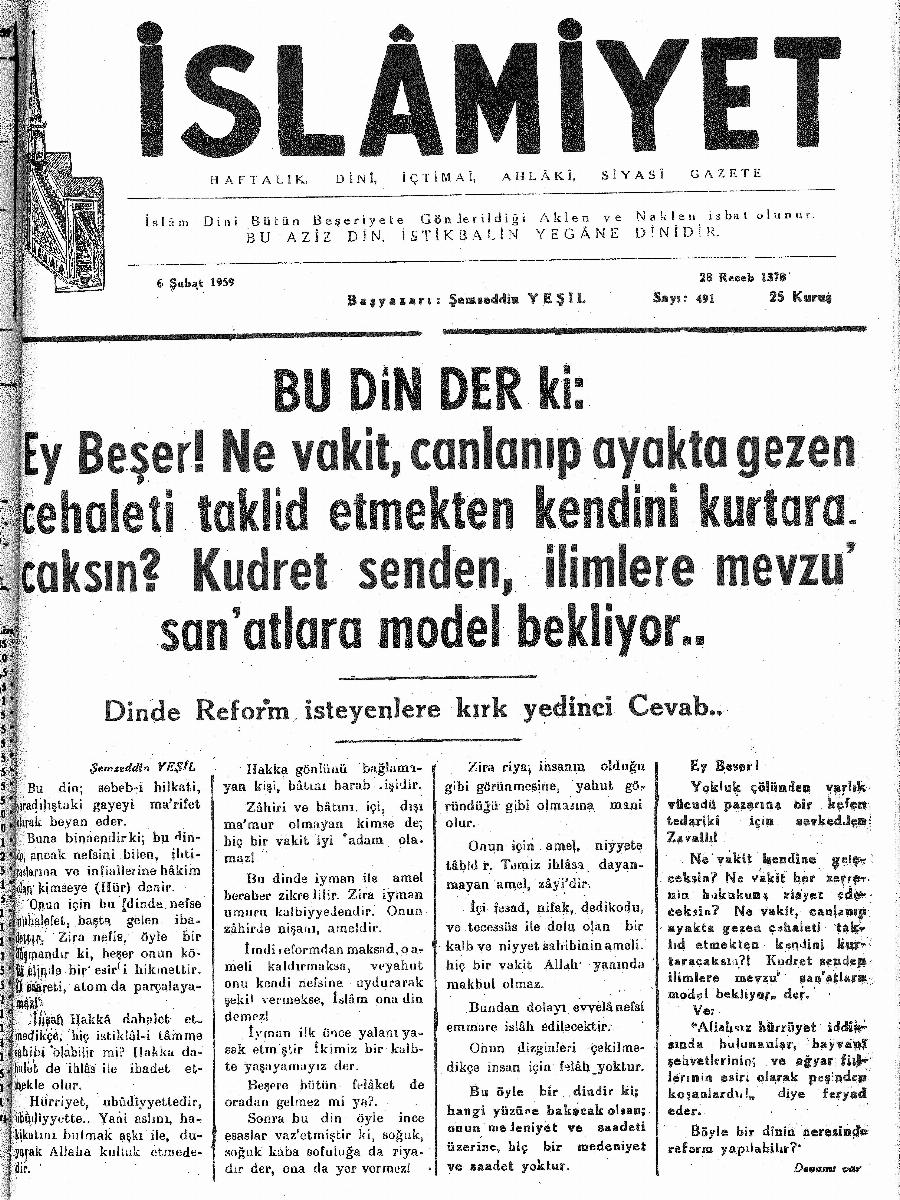 10. Cilt 491. Sayı Kapağı