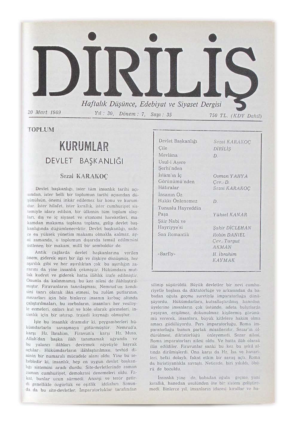 7. Cilt 35. Sayı Kapağı