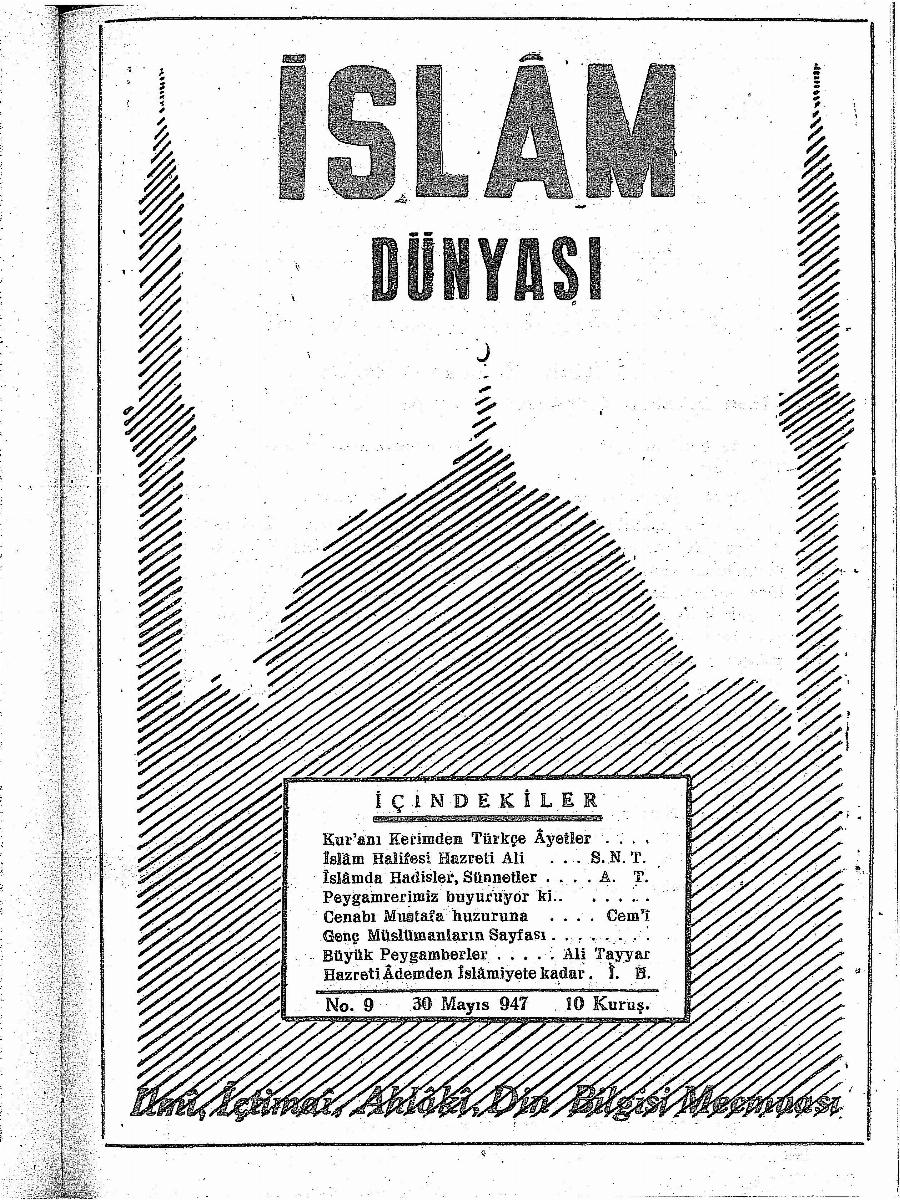 1. Cilt 9. Sayı Kapağı