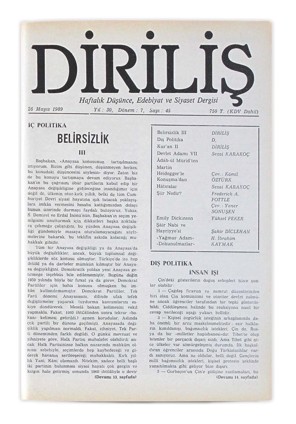 7. Cilt 45. Sayı Kapağı