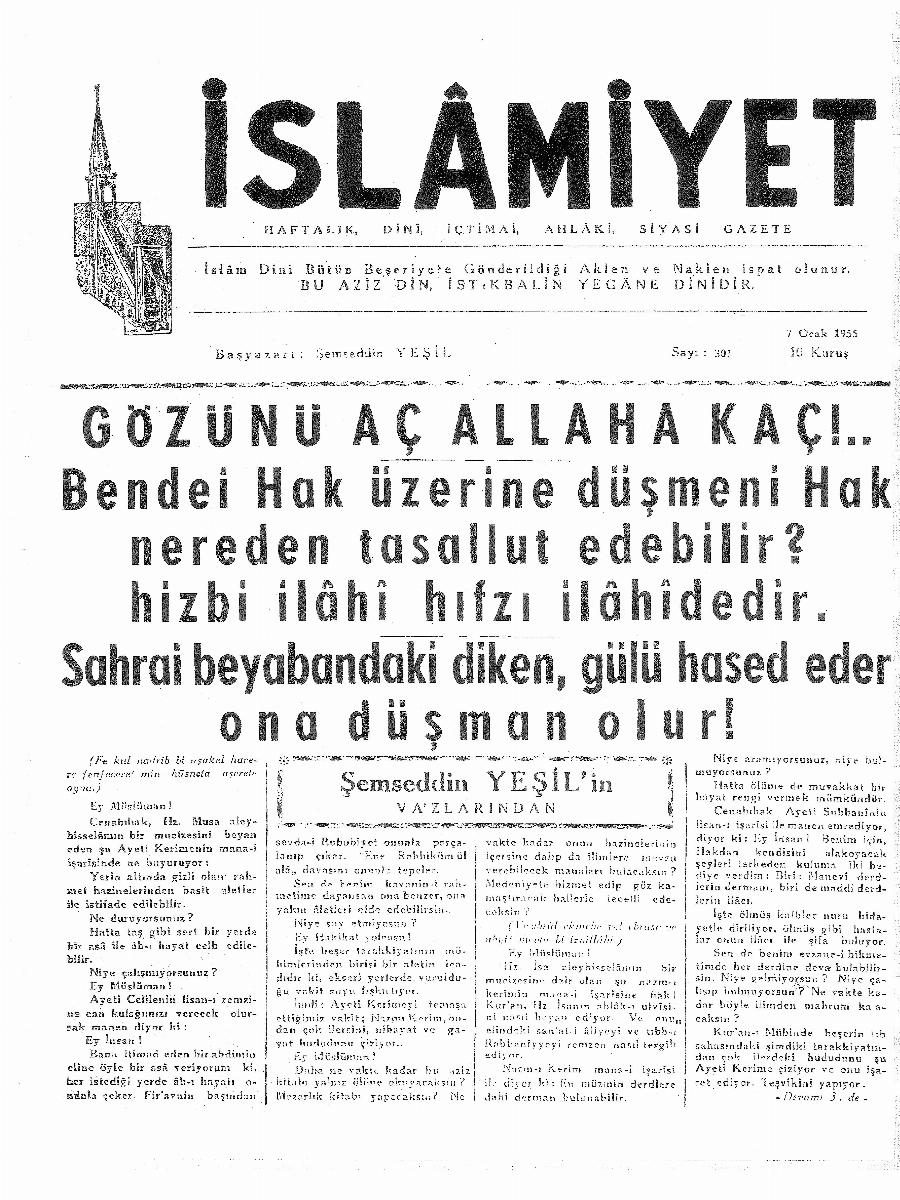 6. Cilt 301. Sayı Kapağı