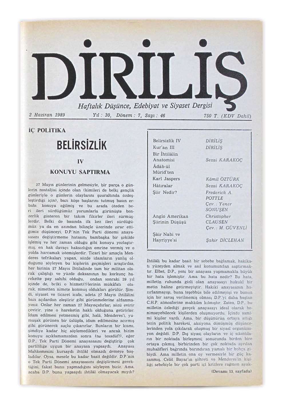 7. Cilt 46. Sayı Kapağı