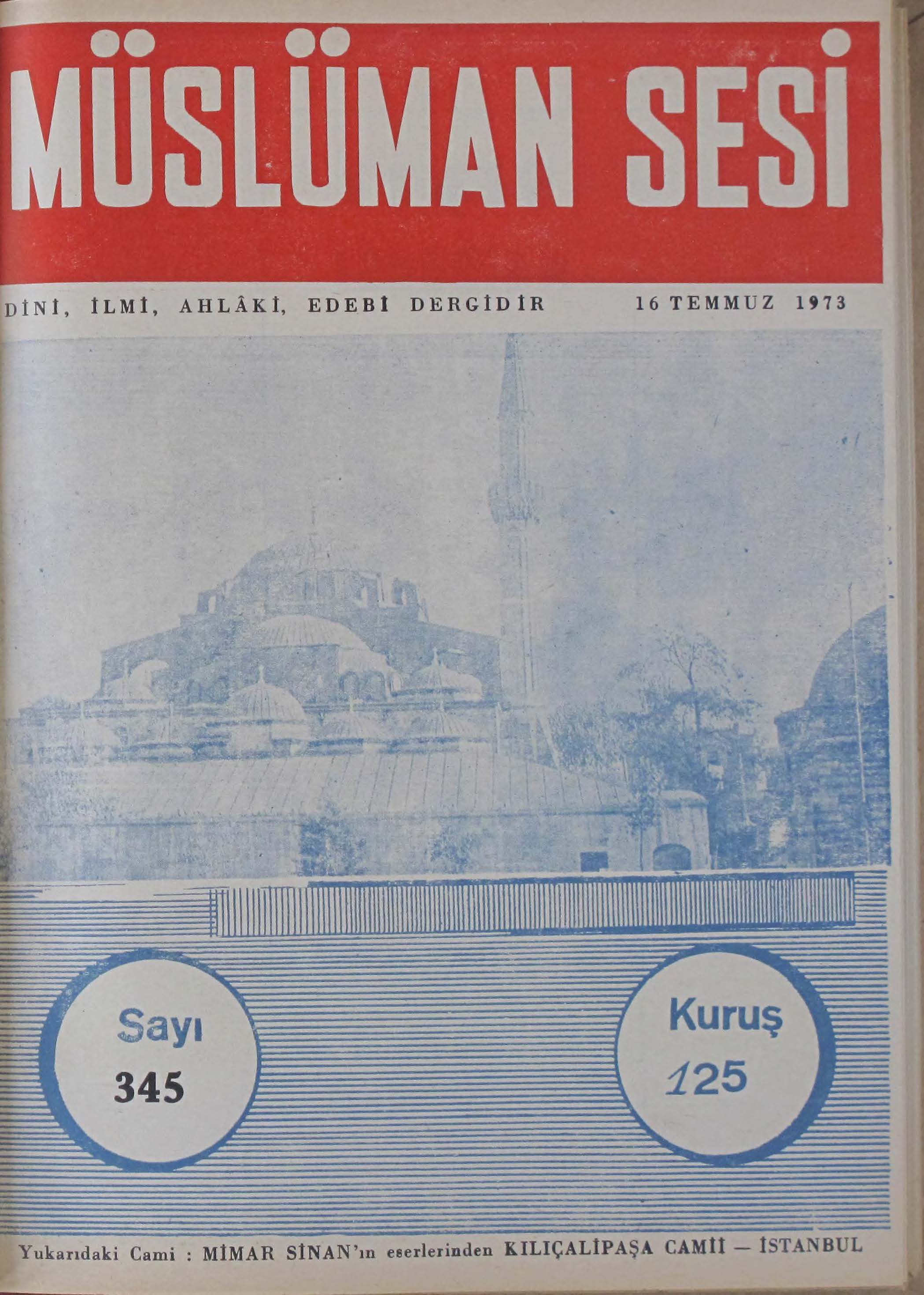 20. Cilt 345. Sayı Kapağı