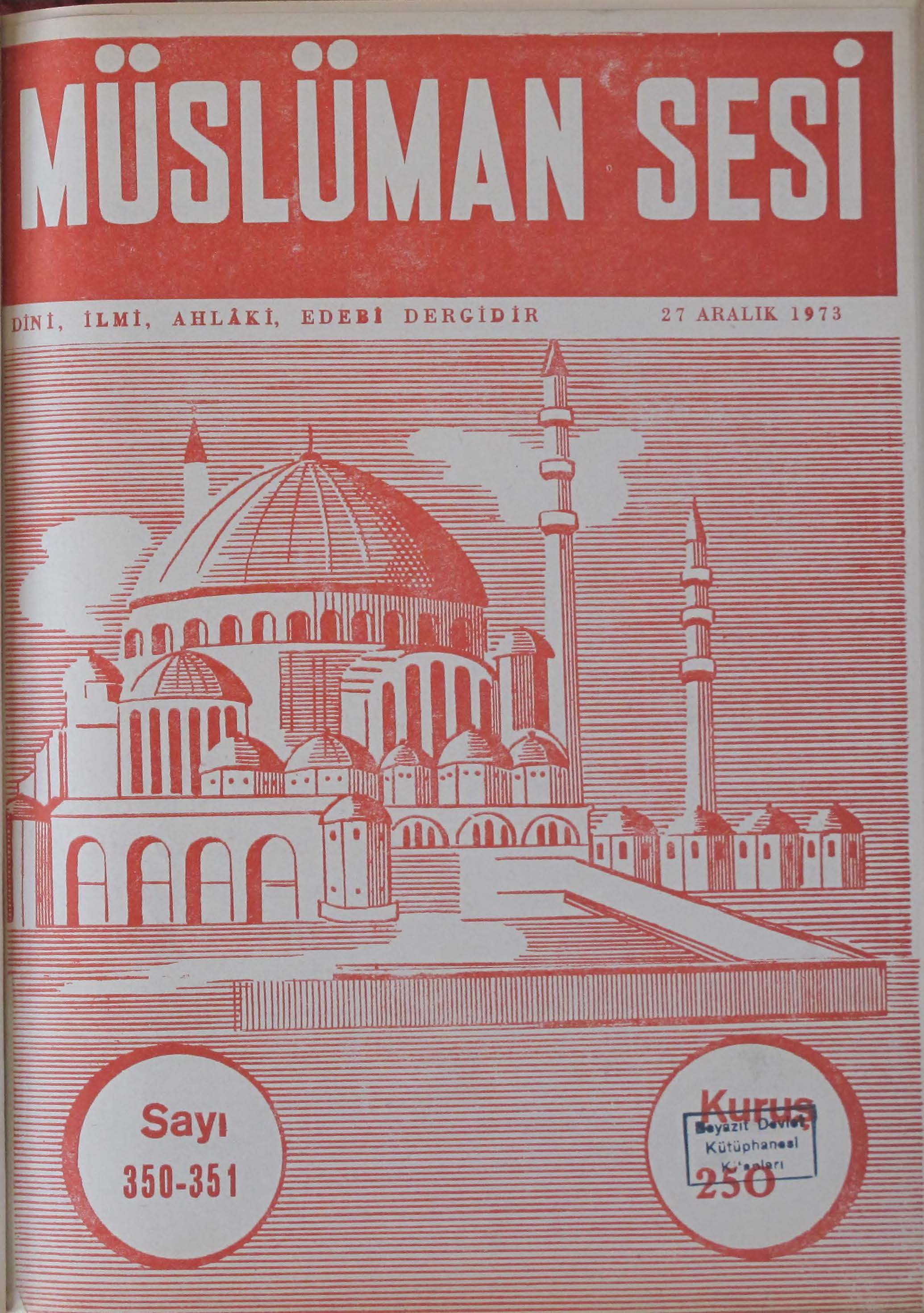 20. Cilt 350-351. Sayı Kapağı