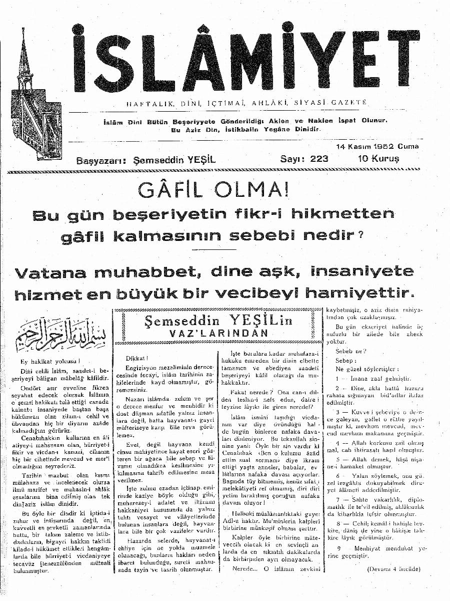 5. Cilt 223. Sayı Kapağı