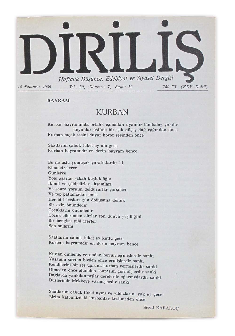 7. Cilt 52. Sayı Kapağı