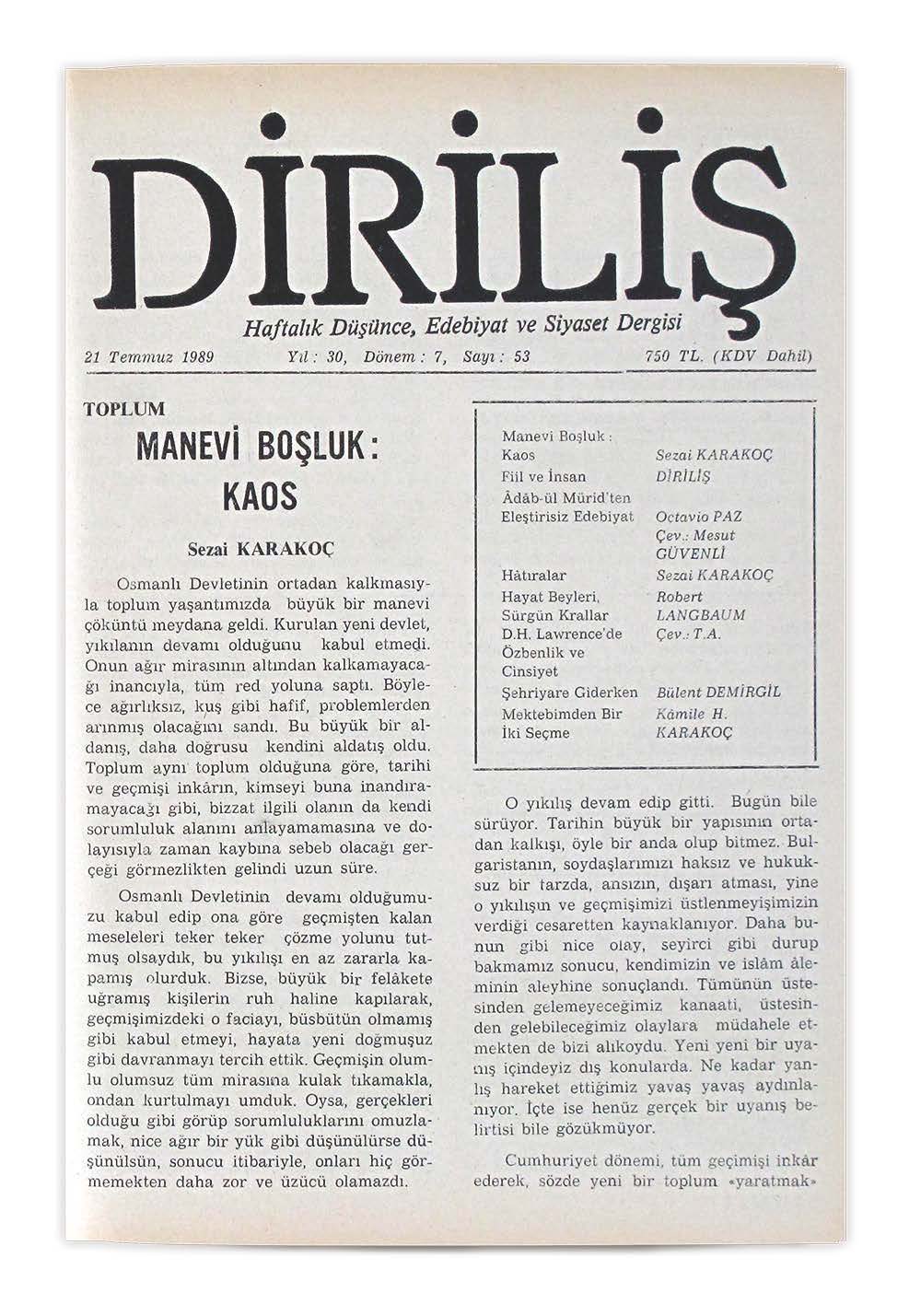 7. Cilt 53. Sayı Kapağı