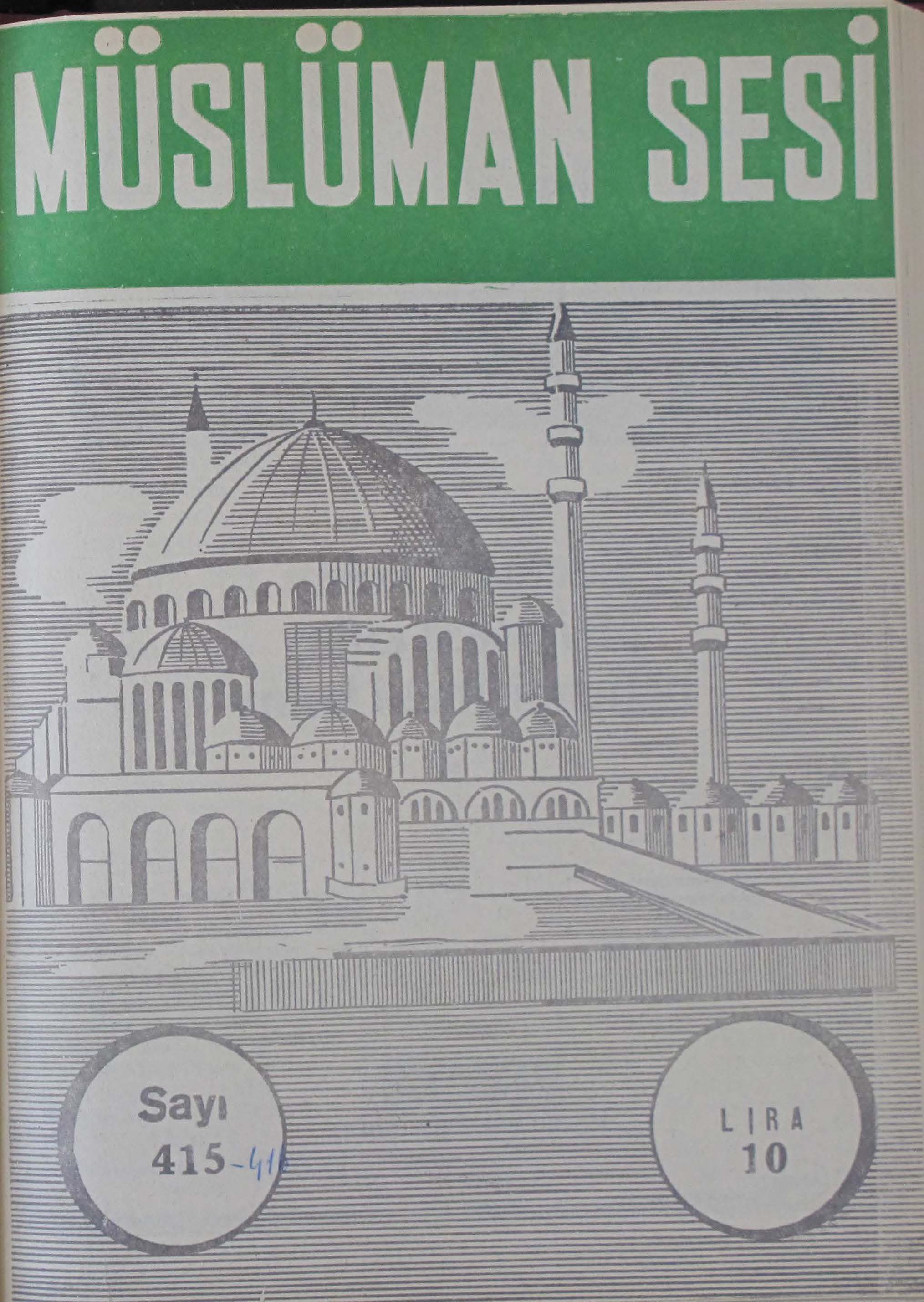 23. Cilt 415-416. Sayı Kapağı