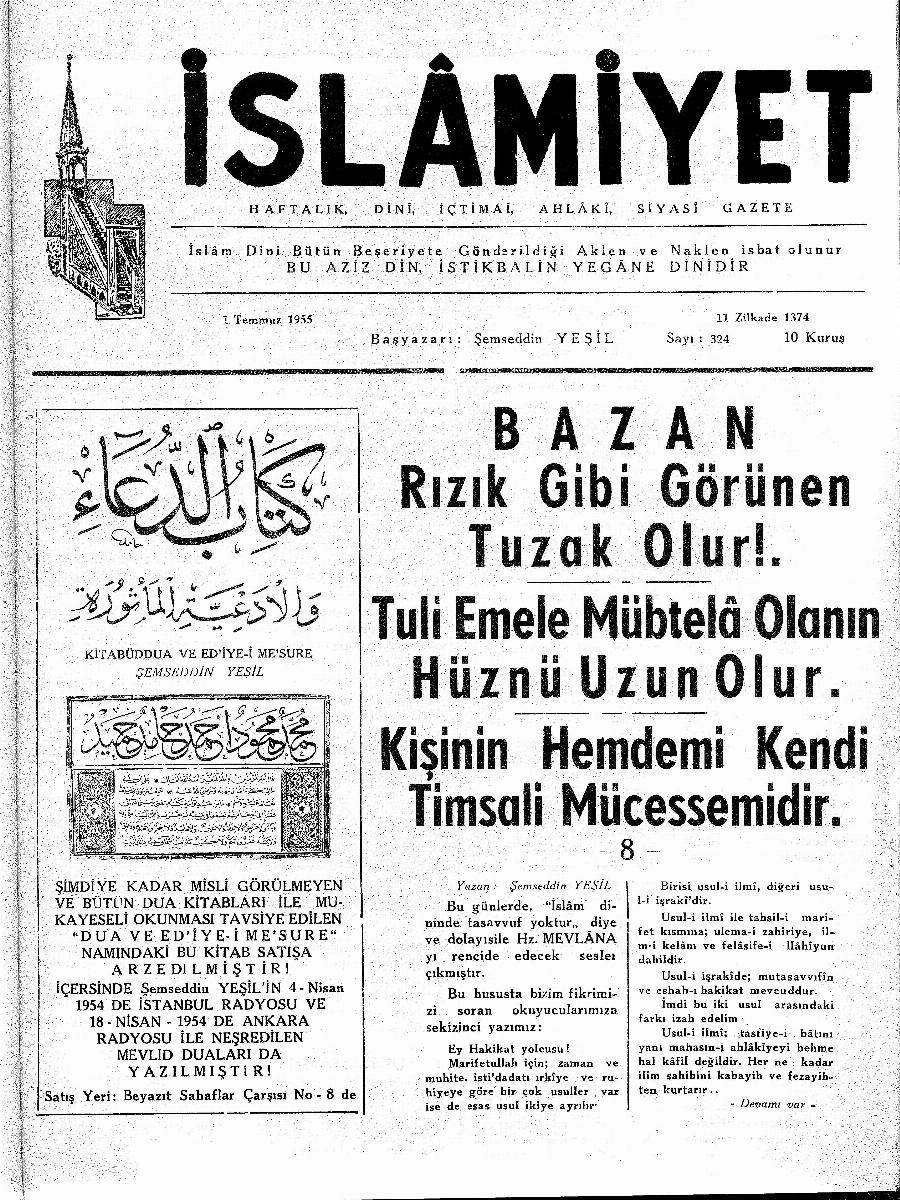 7. Cilt 324. Sayı Kapağı