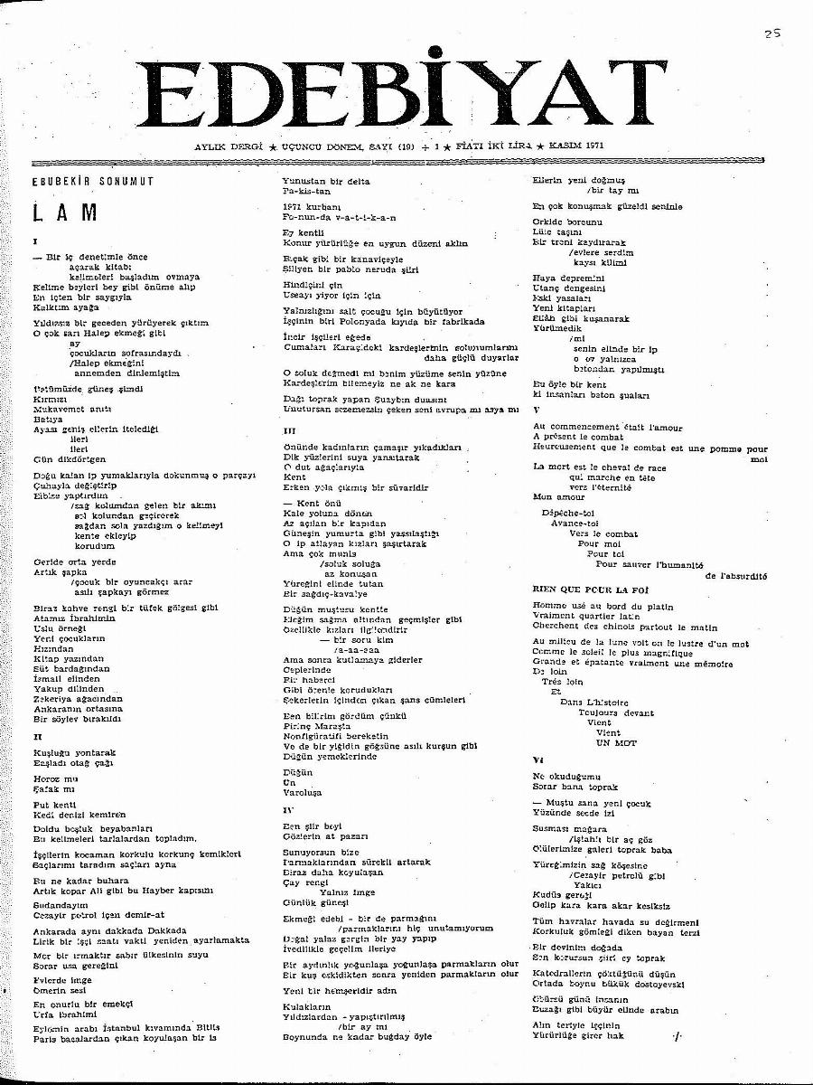 3. Cilt 19+1. Sayı Kapağı