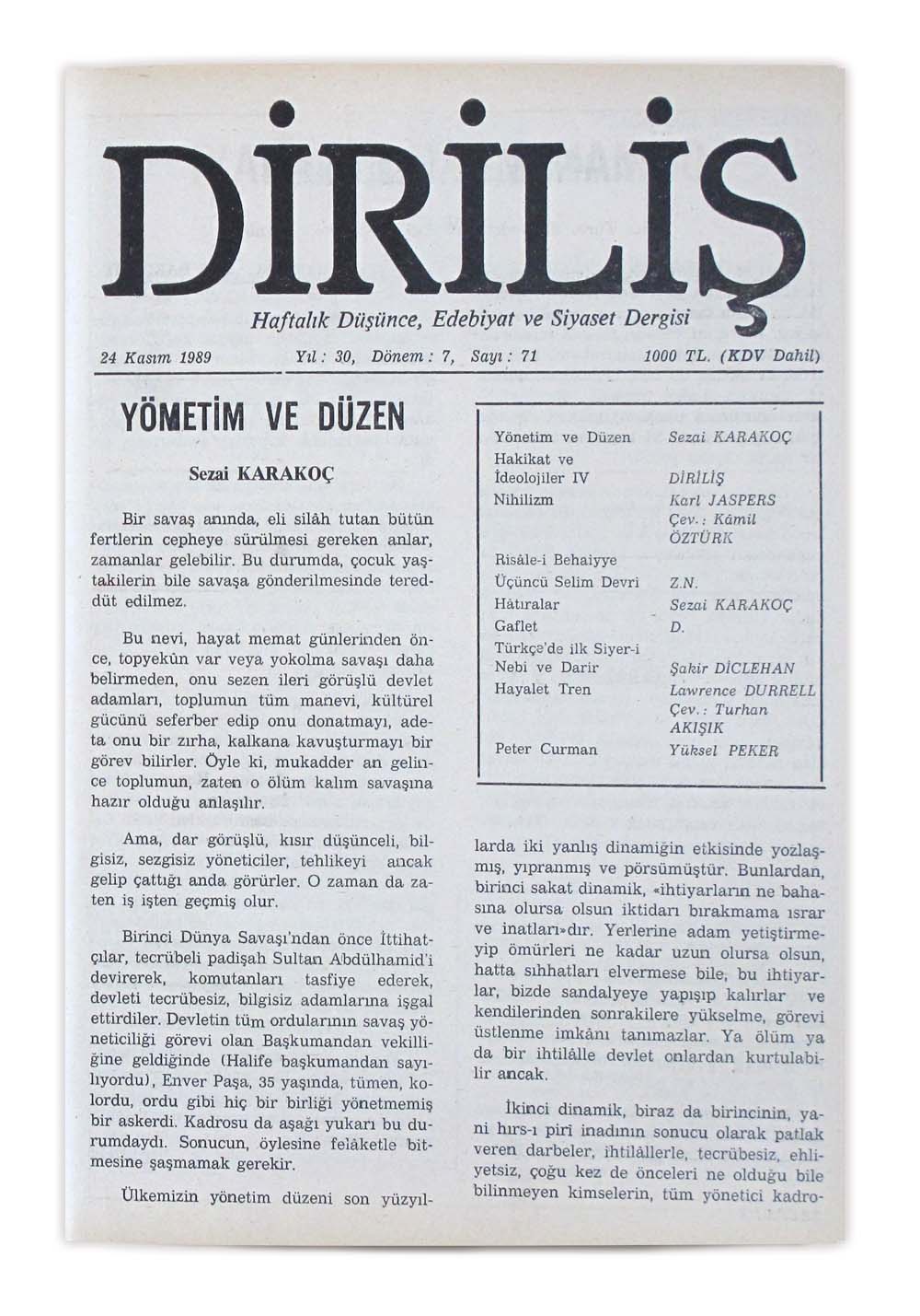 7. Cilt 71. Sayı Kapağı