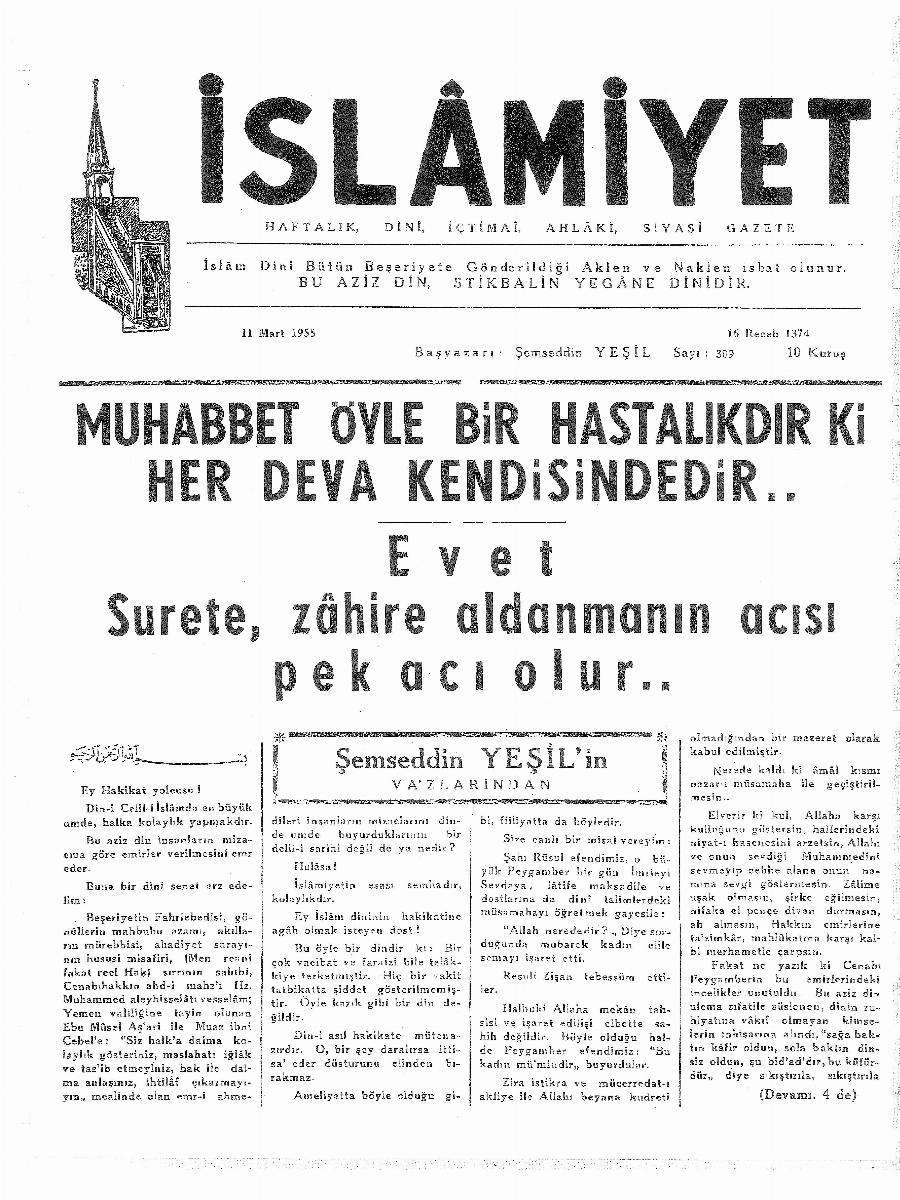 6. Cilt 309. Sayı Kapağı