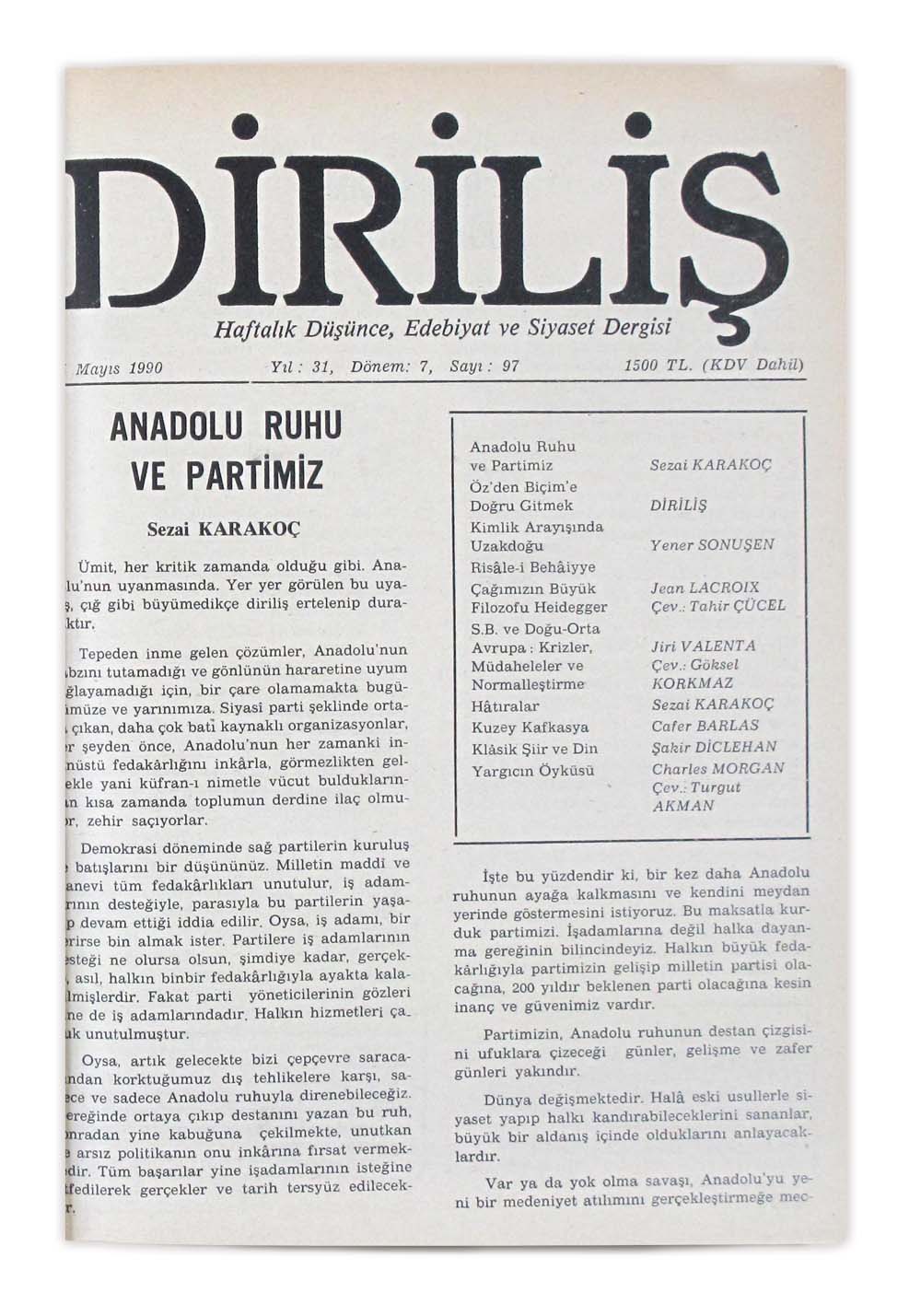 7. Cilt 97. Sayı Kapağı