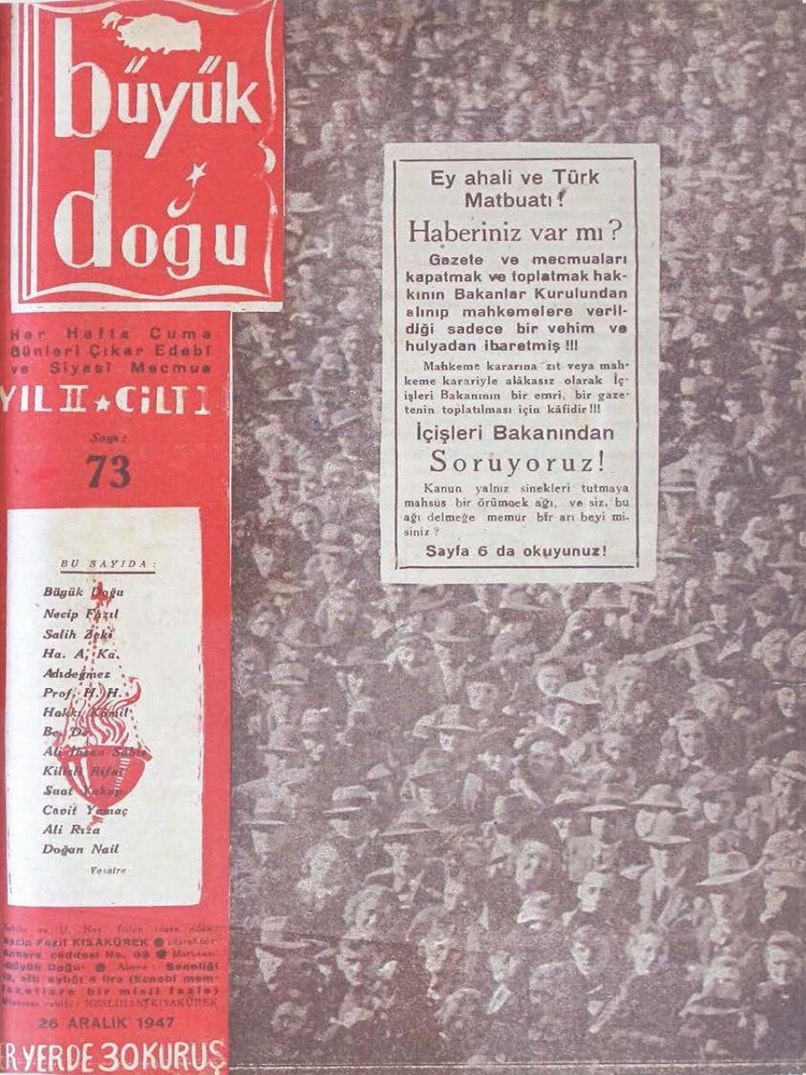 3. Cilt 73. Sayı Kapağı