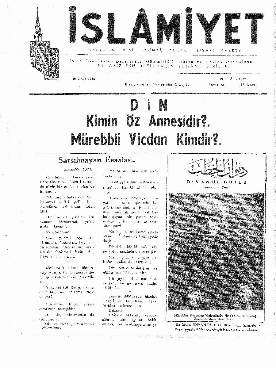 9. Cilt 443. Sayı Kapağı