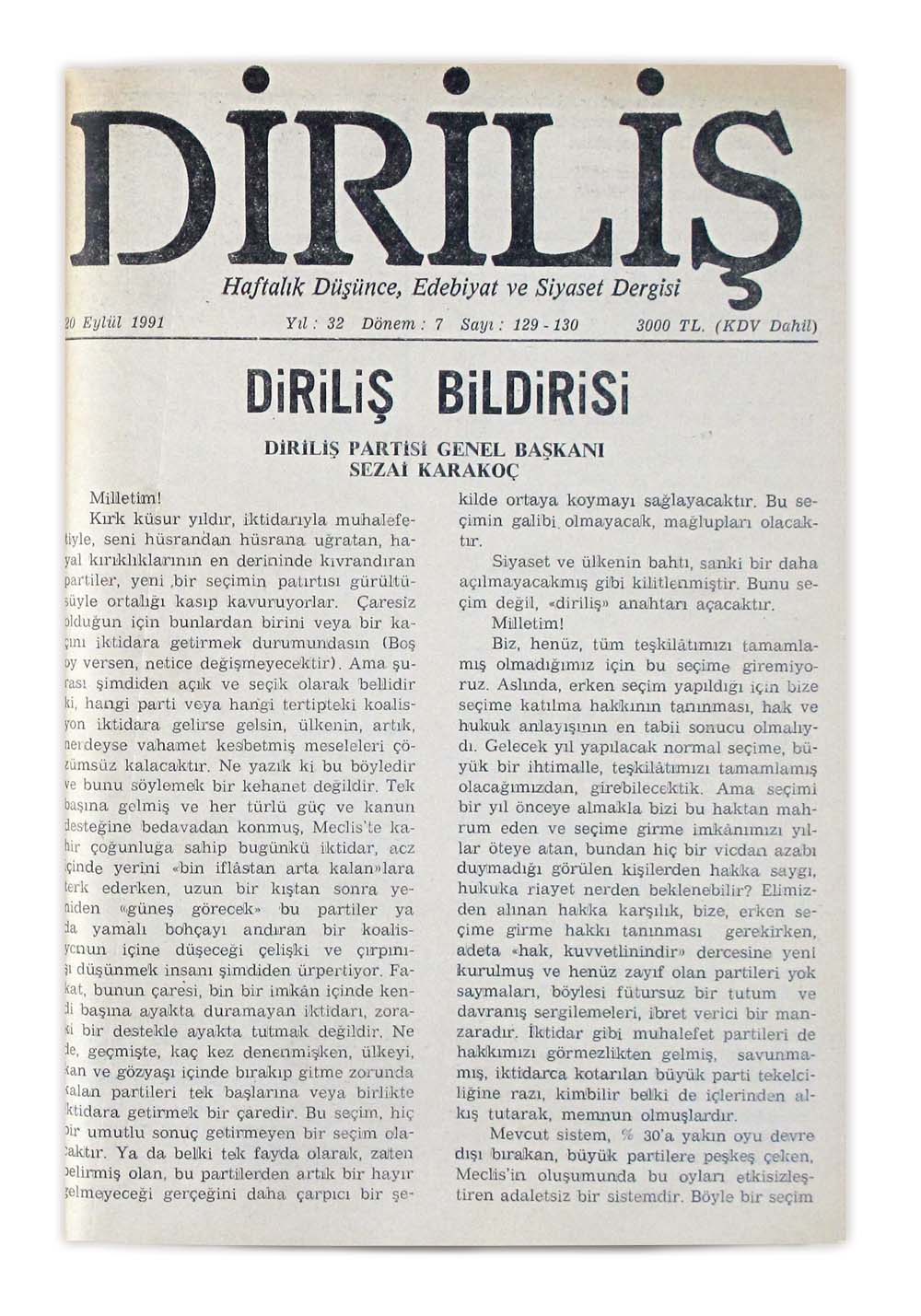 7. Cilt 129-130. Sayı Kapağı