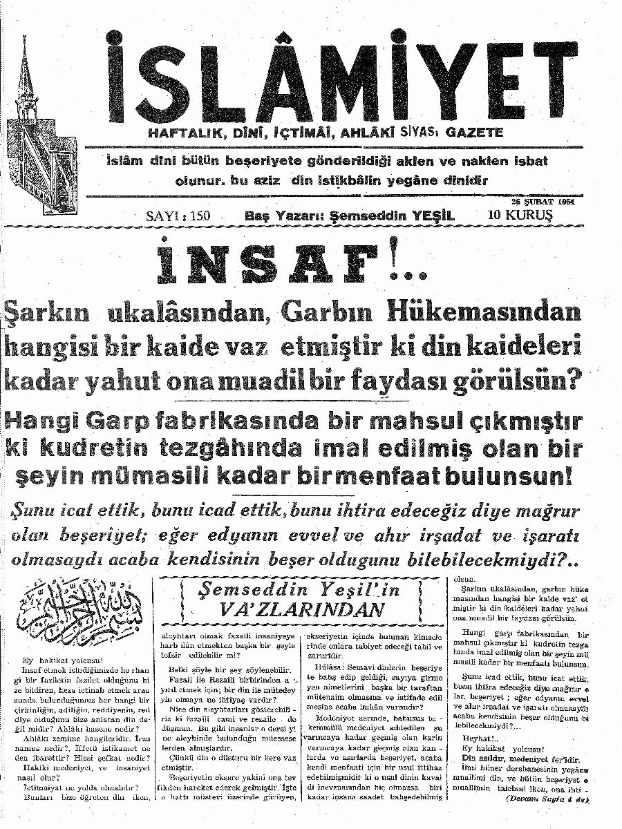 3. Cilt 150. Sayı Kapağı