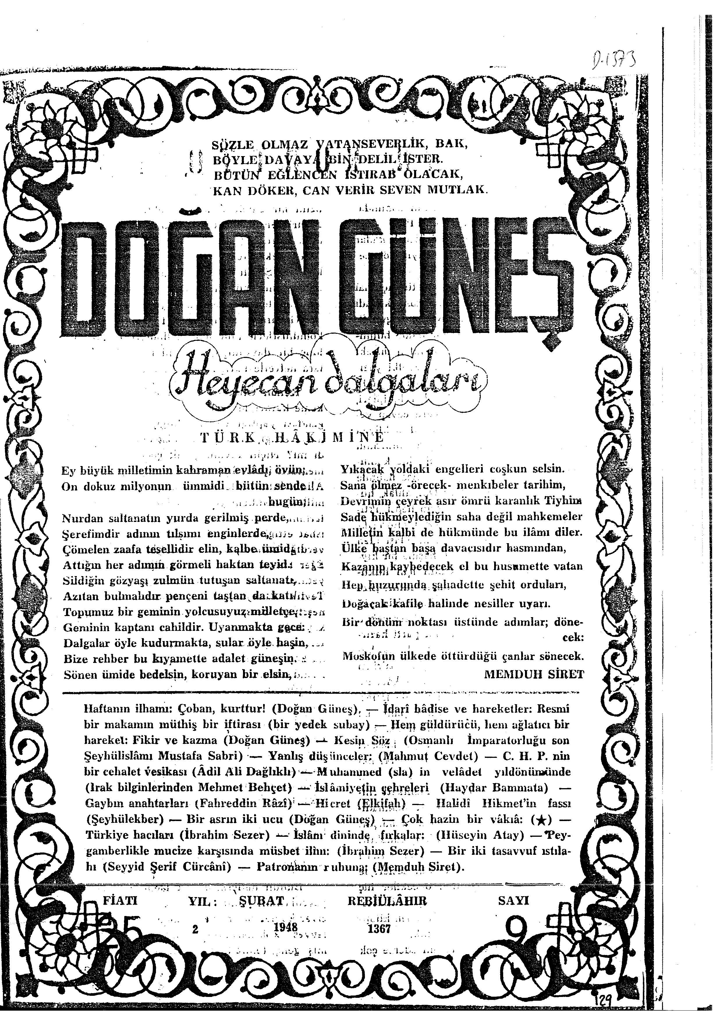 9. Sayı Kapağı