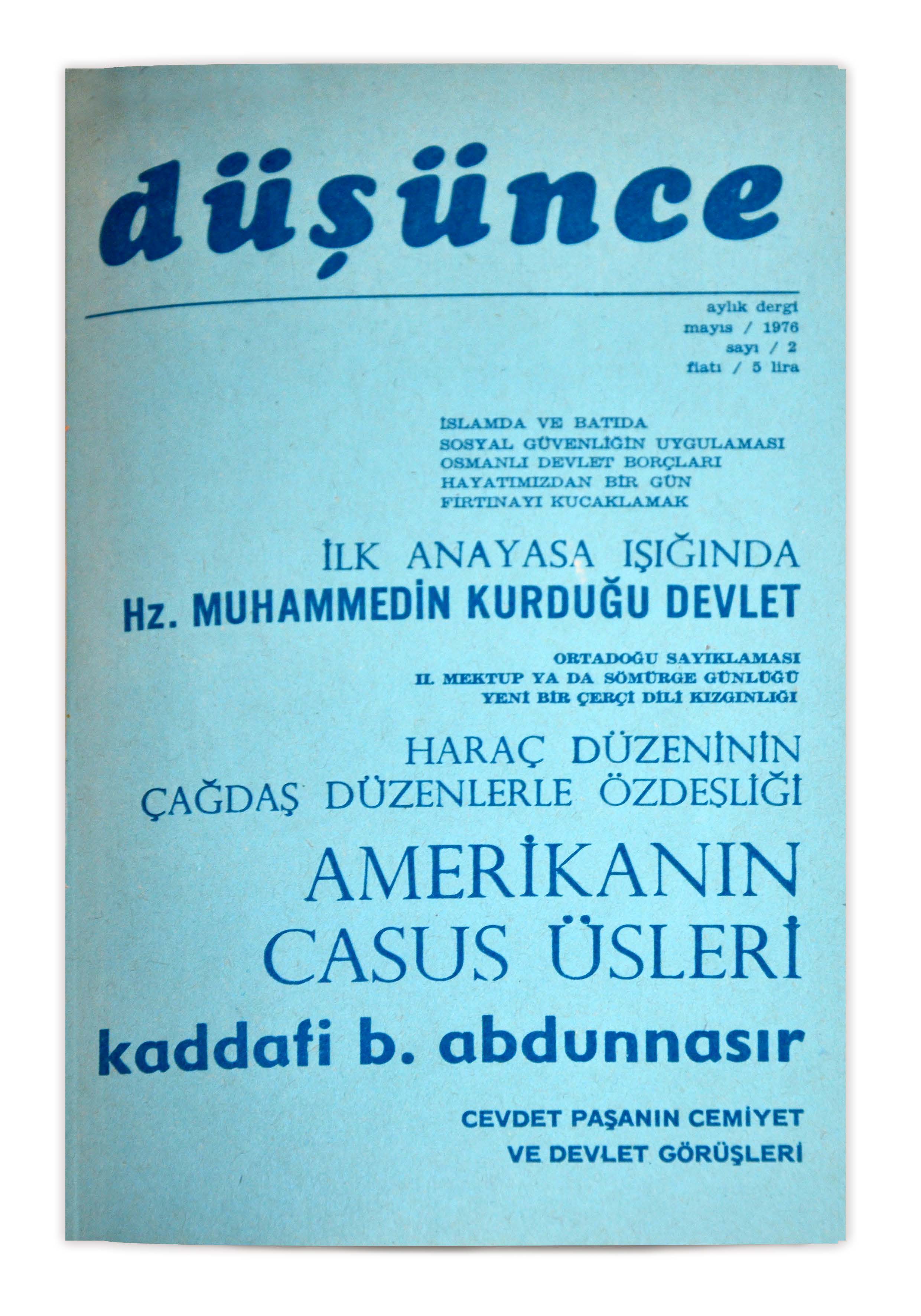 1. Cilt 2. Sayı Kapağı
