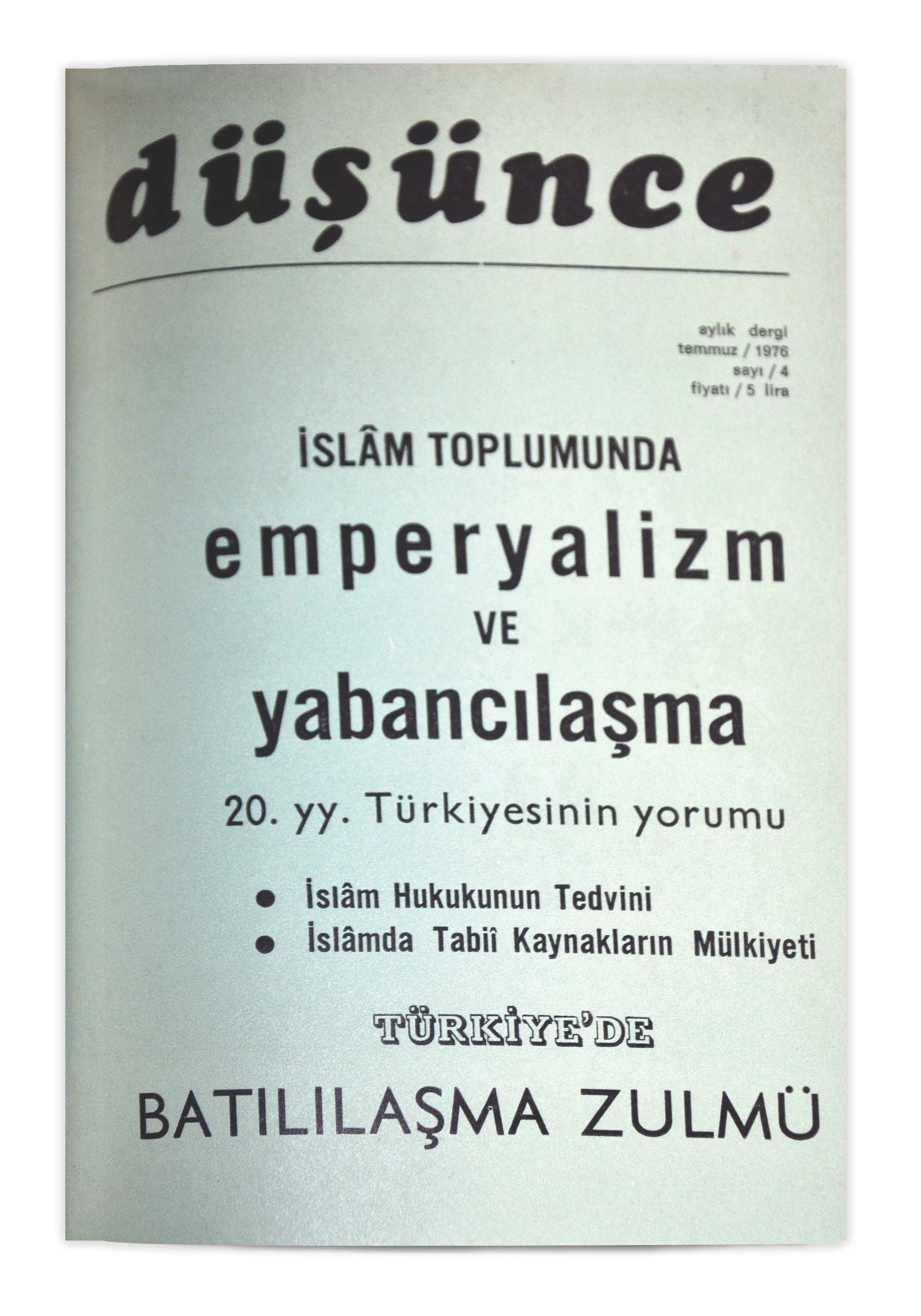 1. Cilt 4. Sayı Kapağı
