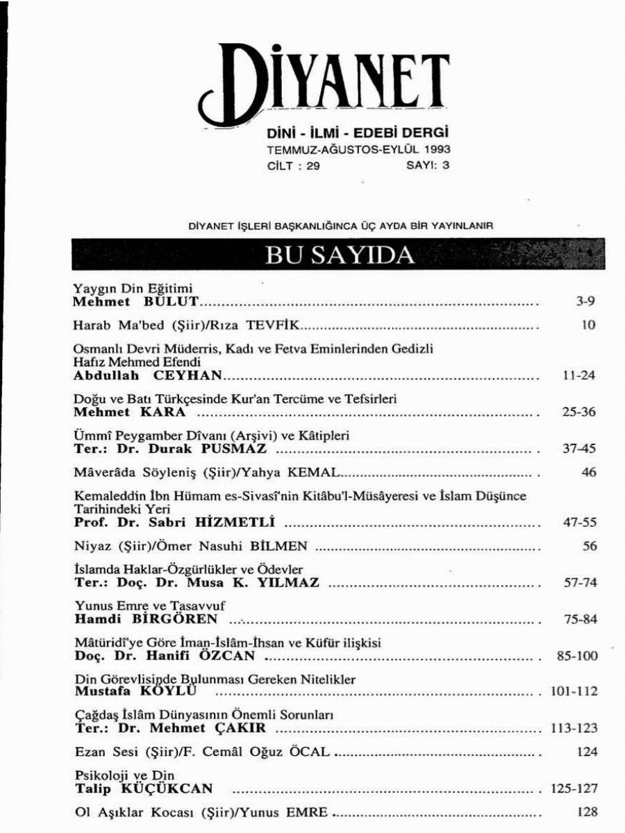 29. Cilt 3. Sayı Kapağı