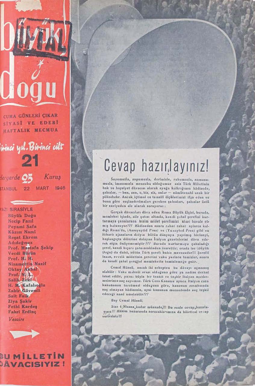 1. Cilt 21. Sayı Kapağı