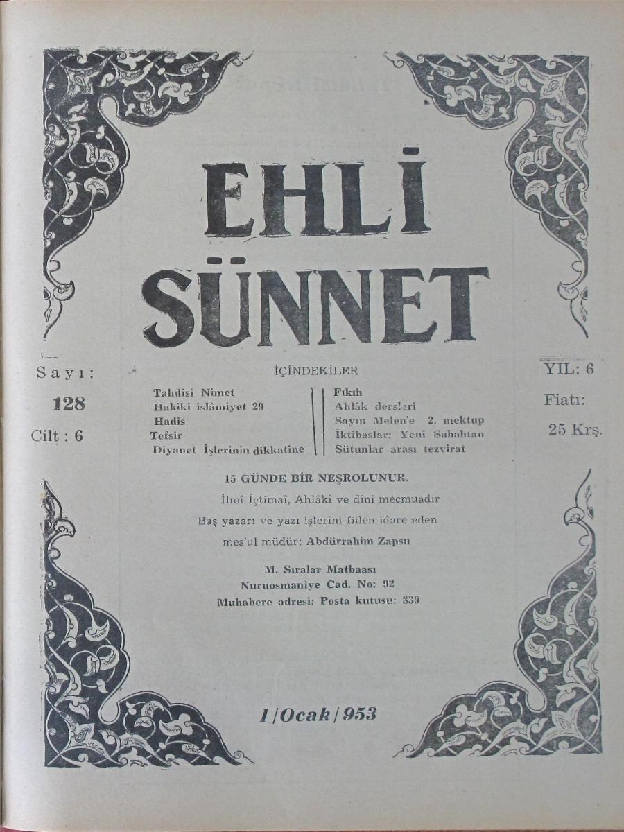 6. Cilt 128. Sayı Kapağı