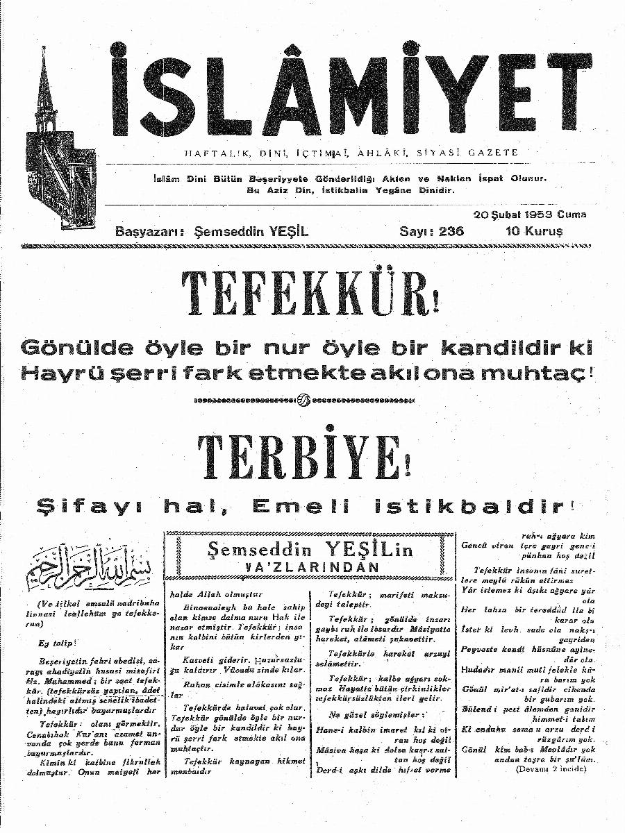 5. Cilt 236. Sayı Kapağı