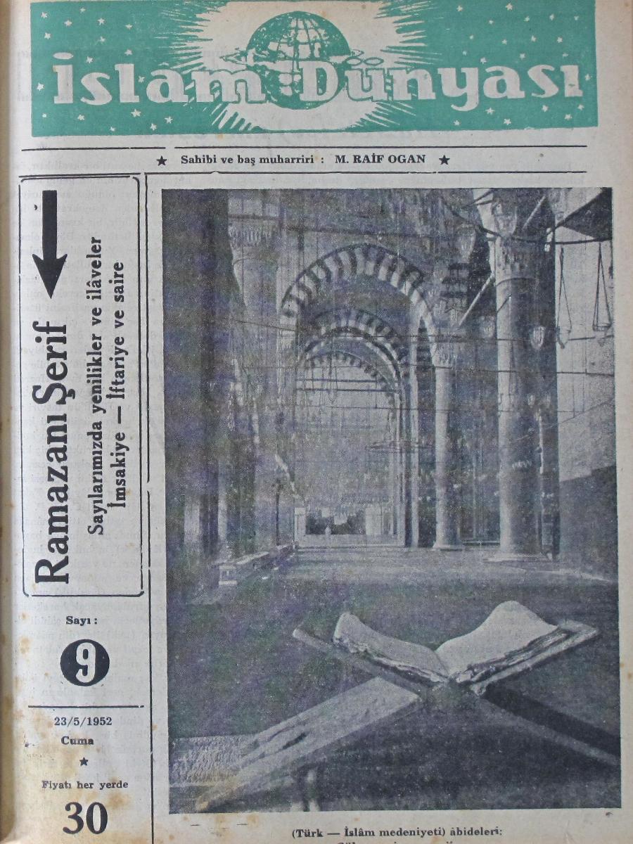 1. Cilt 9. Sayı Kapağı