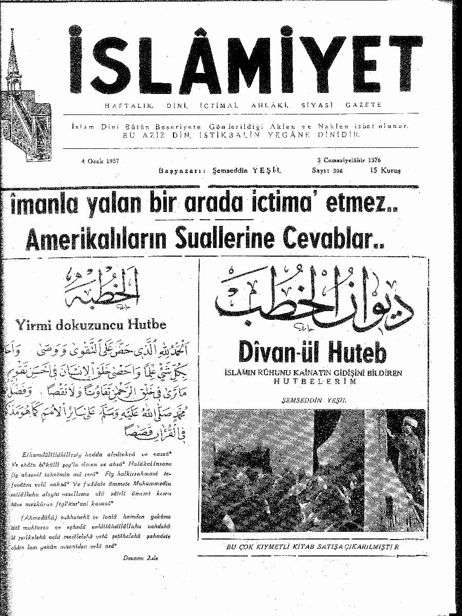 8. Cilt 396. Sayı Kapağı