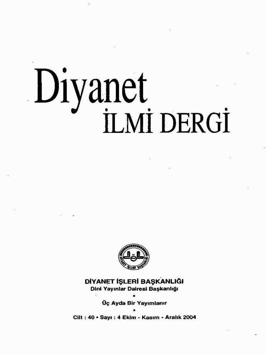 40. Cilt 4. Sayı Kapağı