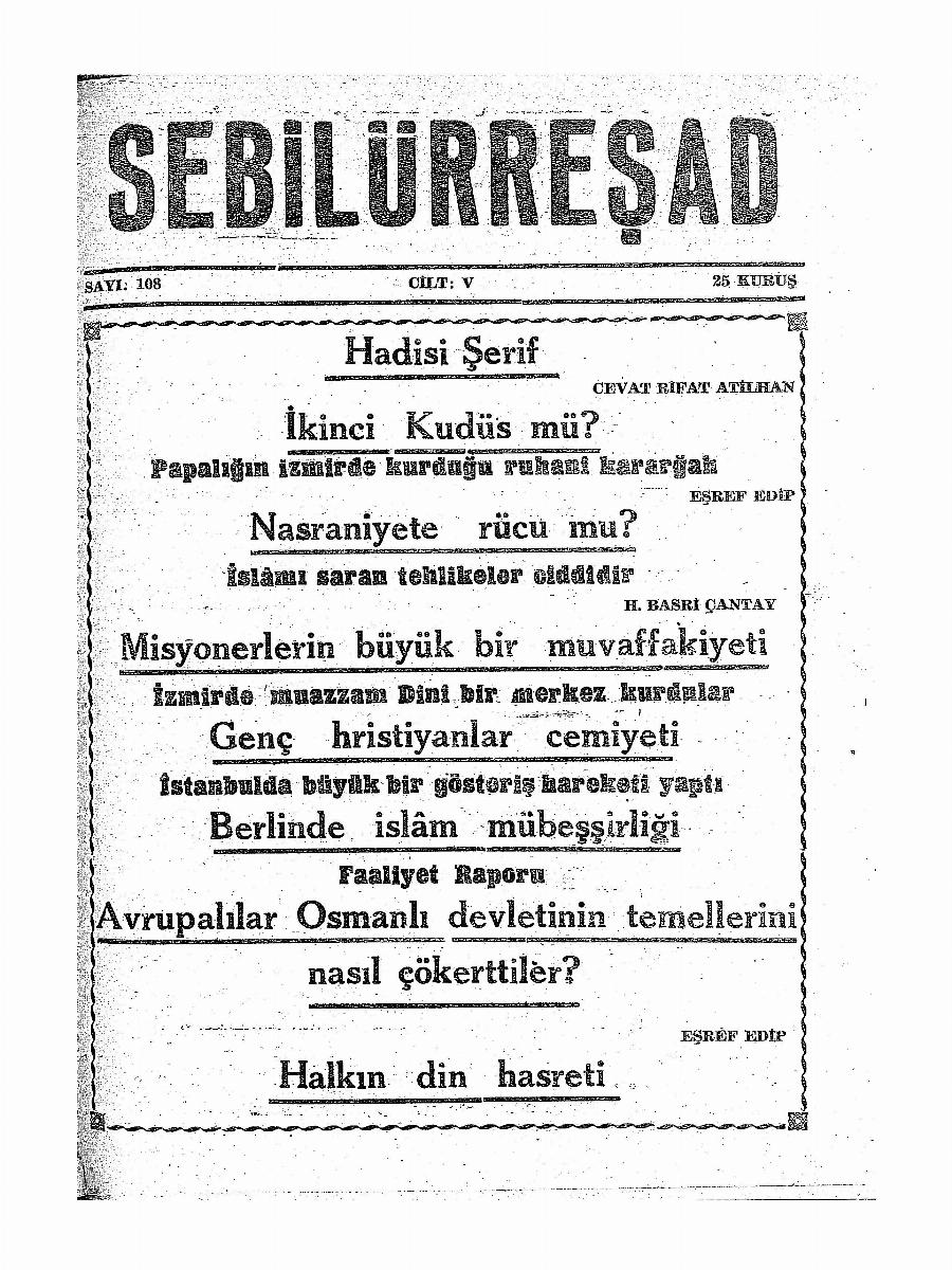 5. Cilt 108. Sayı Kapağı